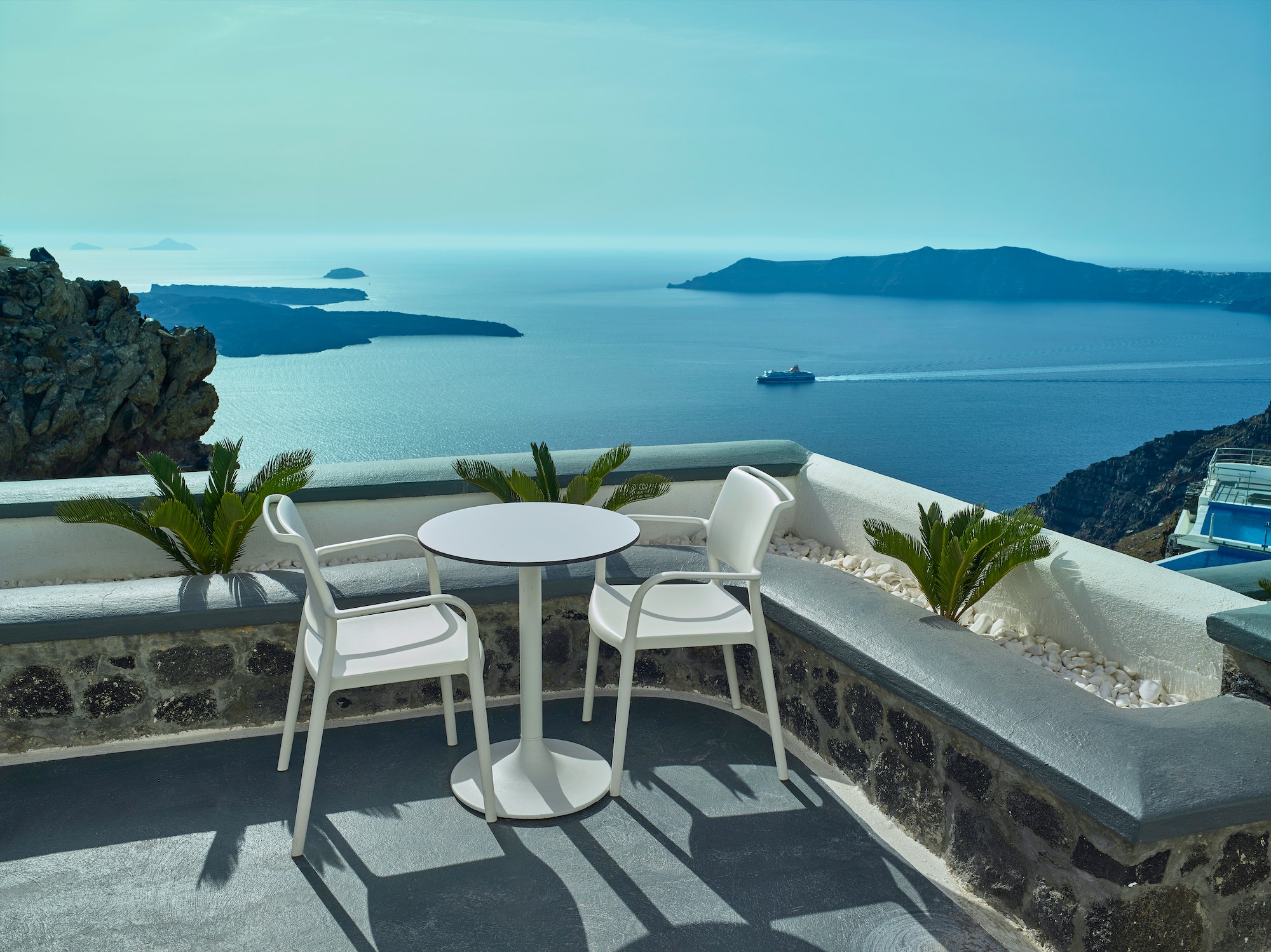 Landscape of Santorini Island, Fira, Cyclades, Greece