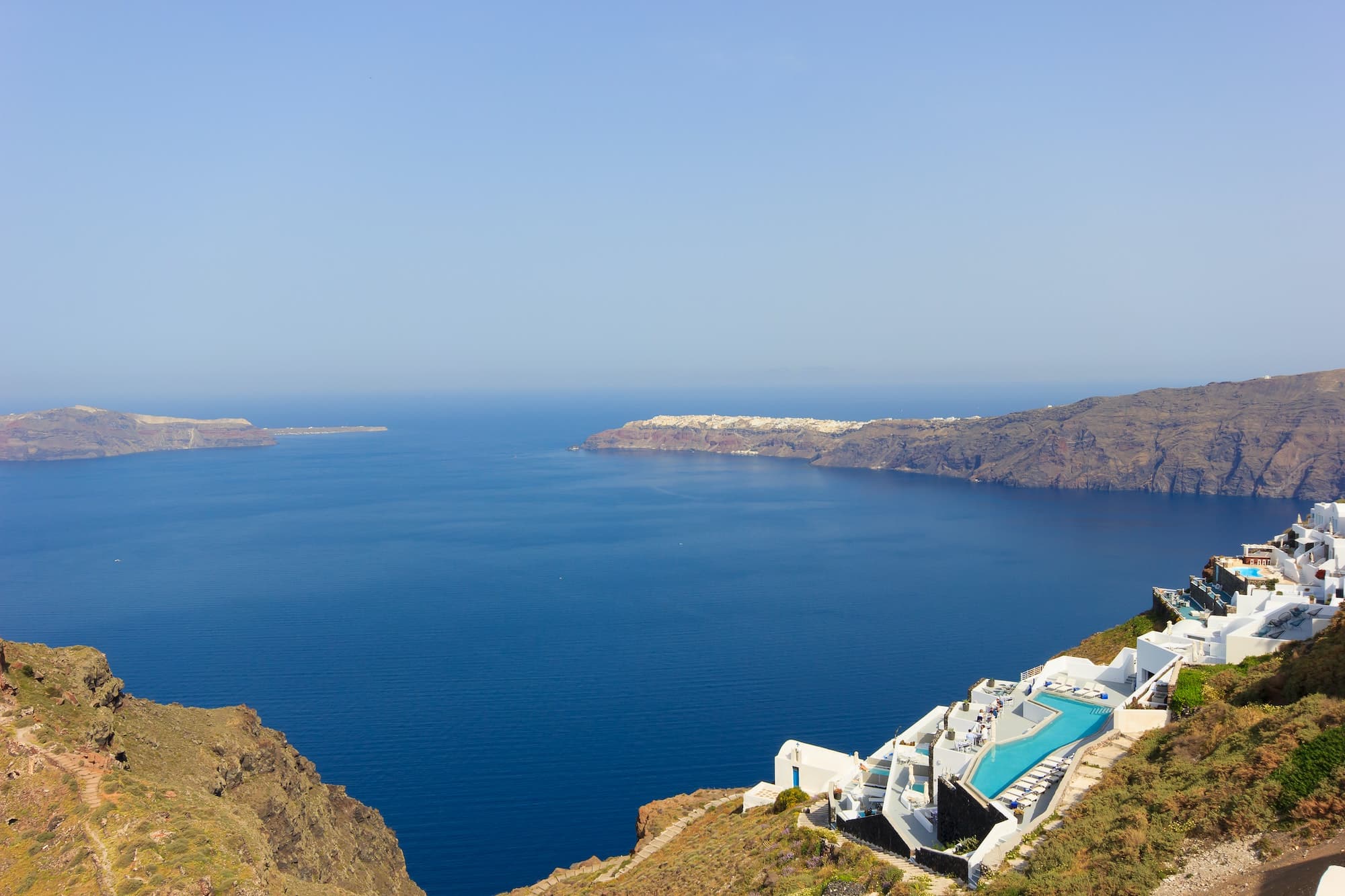 View on Oia in Santorini