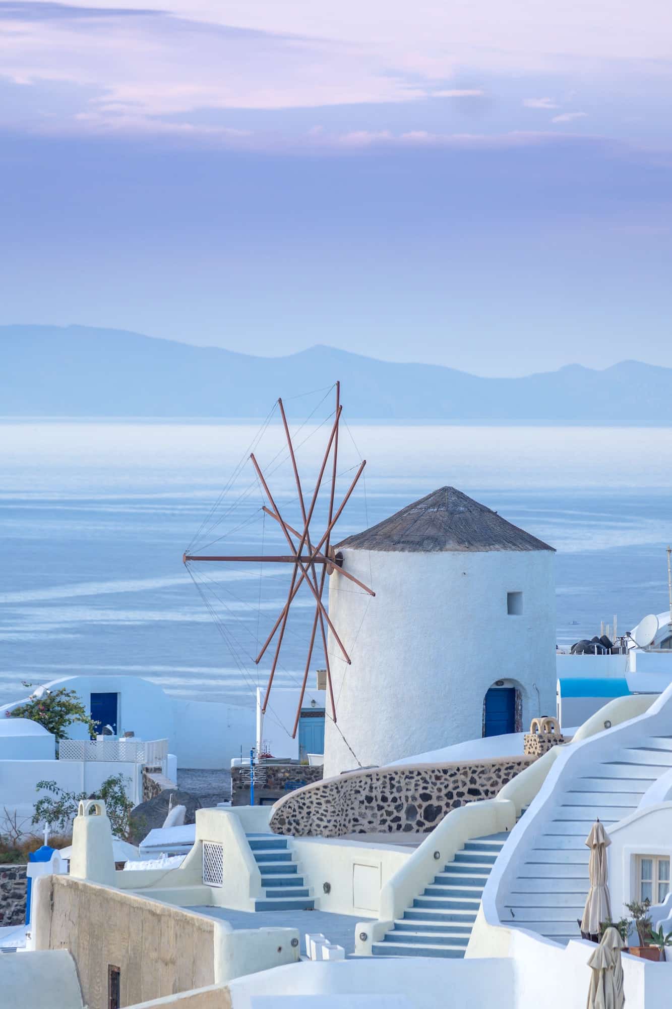 Oia village at sunset, Santorini island
