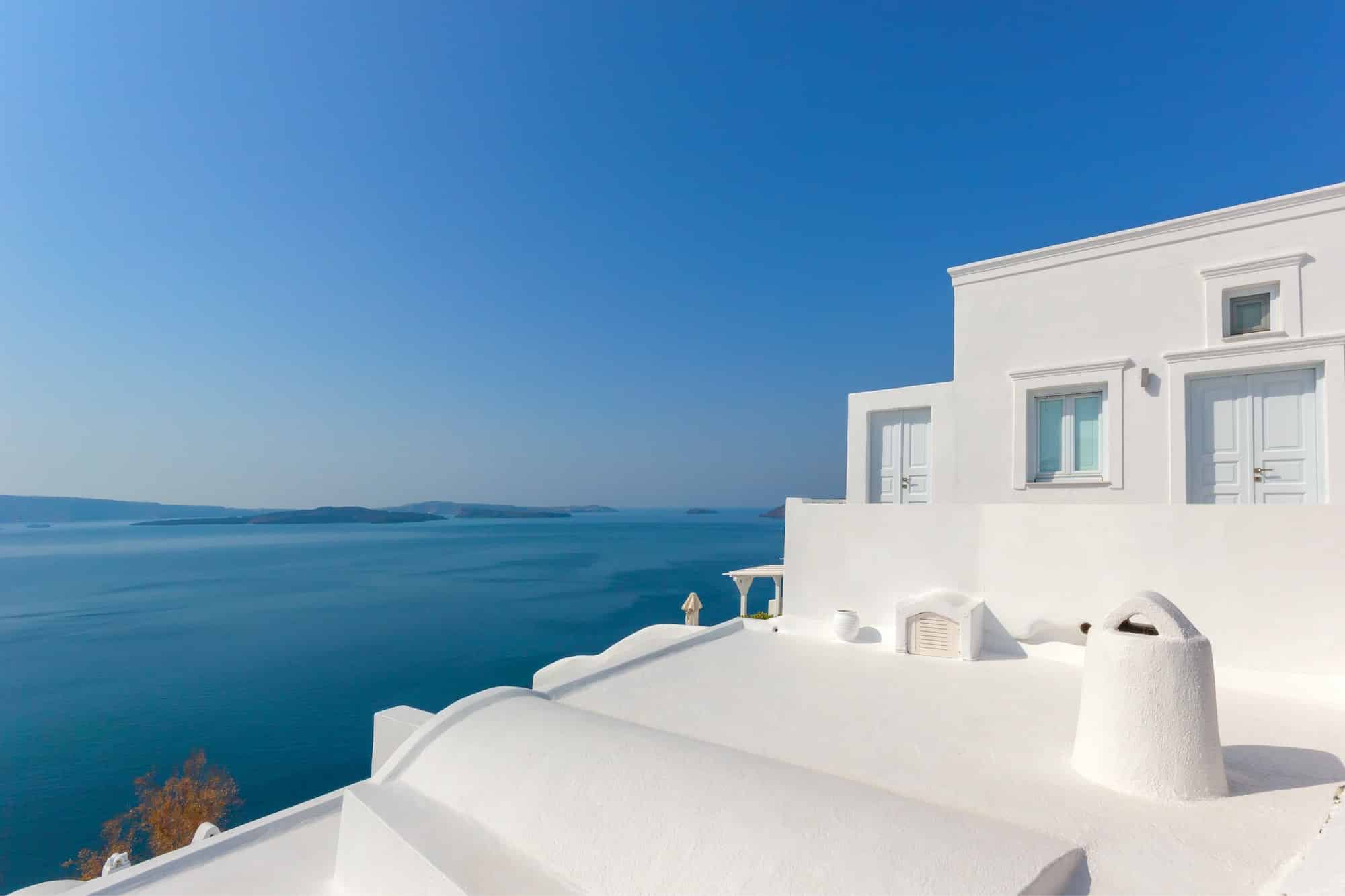 View on Oia in Santorini