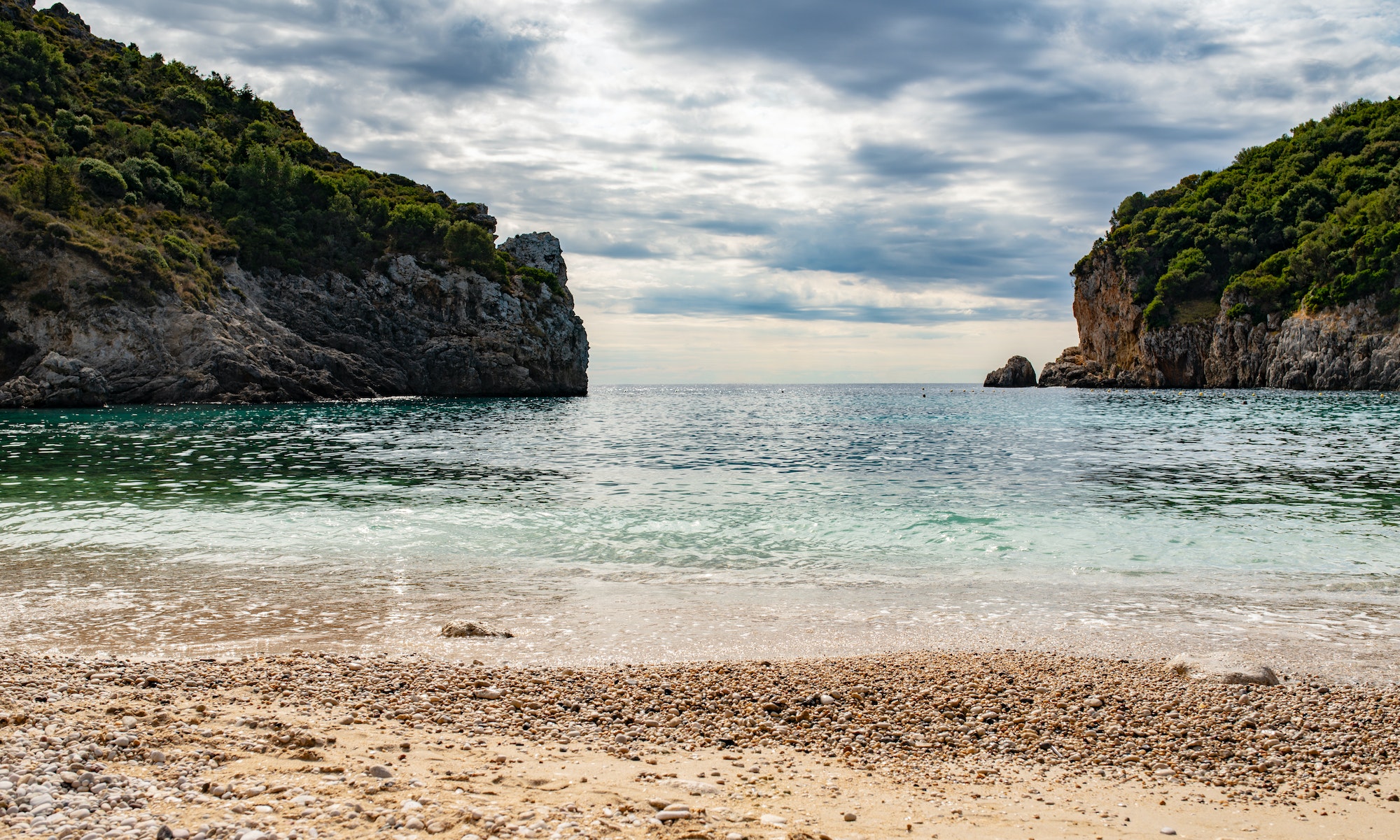 Amazing bay on Corfu island