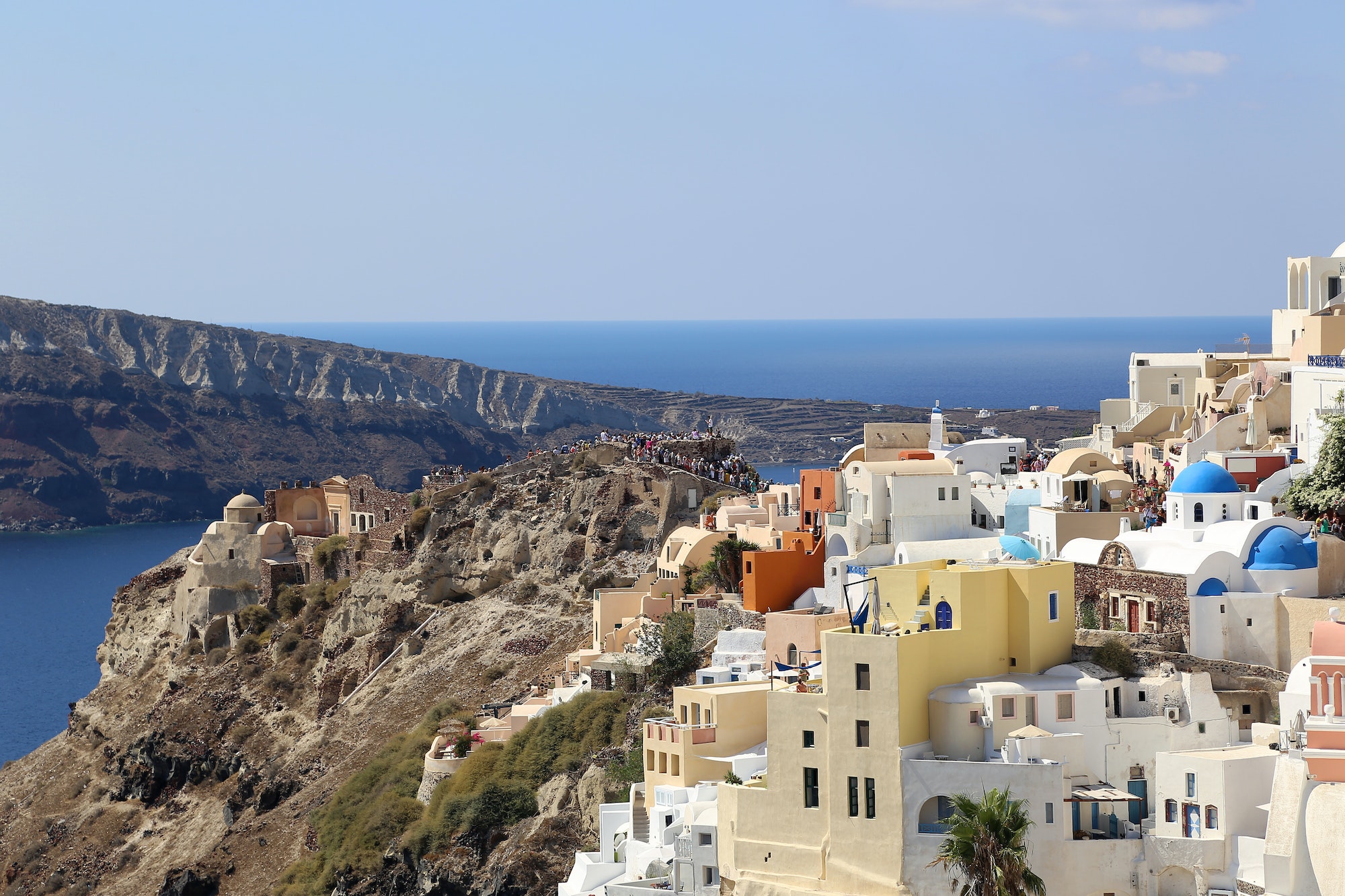 Beautiful view of Oia village on Santorini island in Greece