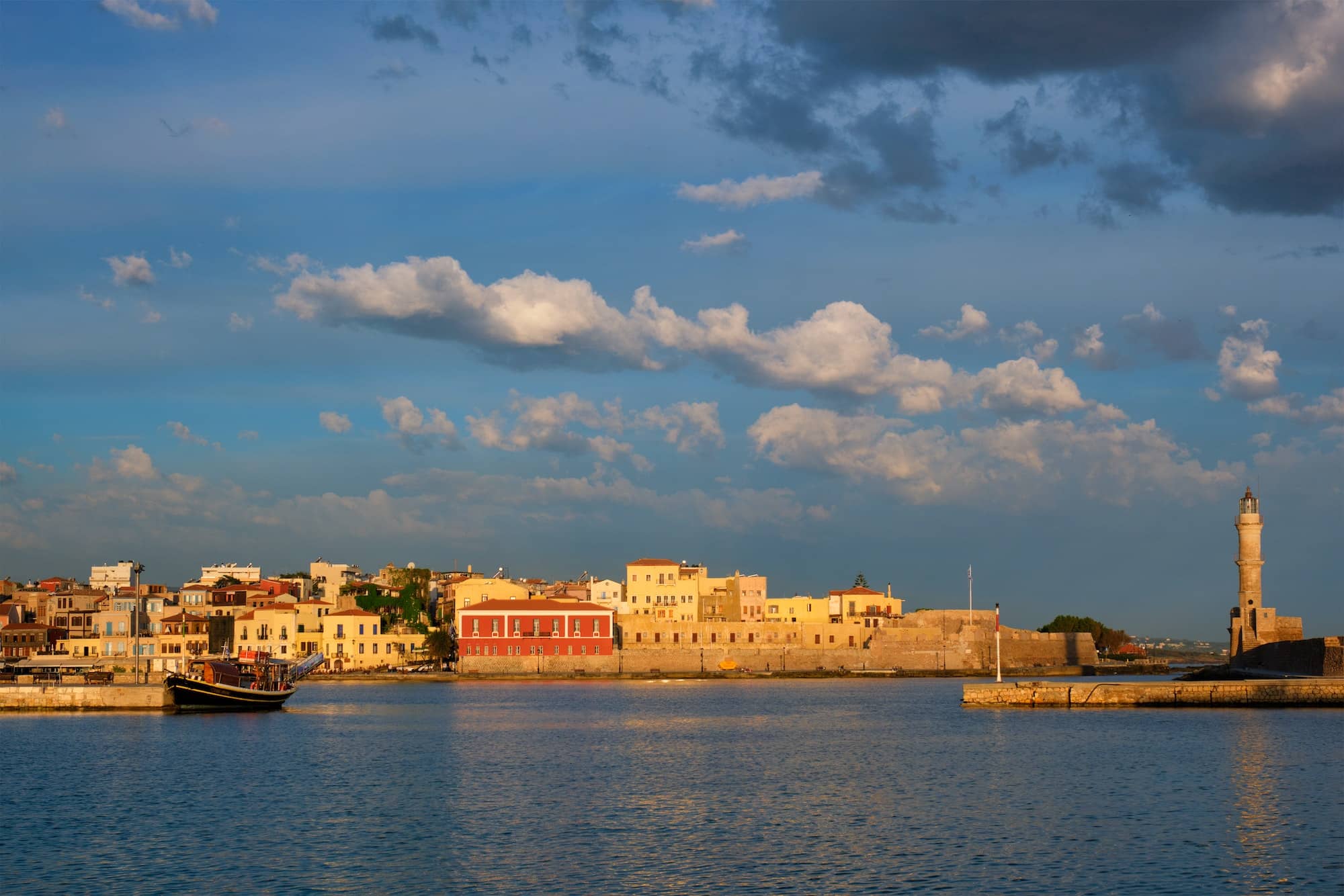 Picturesque old port of Chania, Crete island. Greece