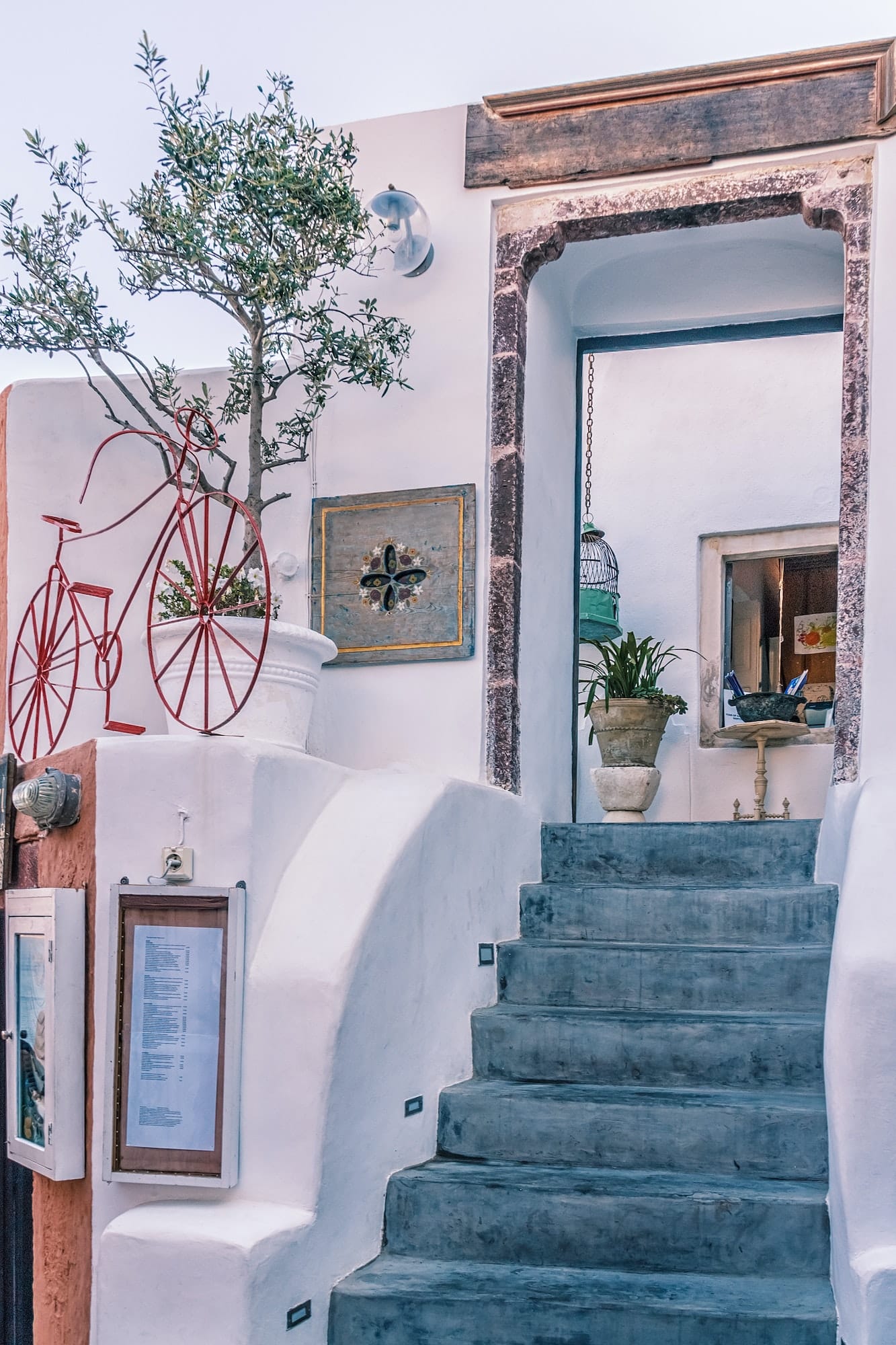 Wonderful view of City buildings on Santorini