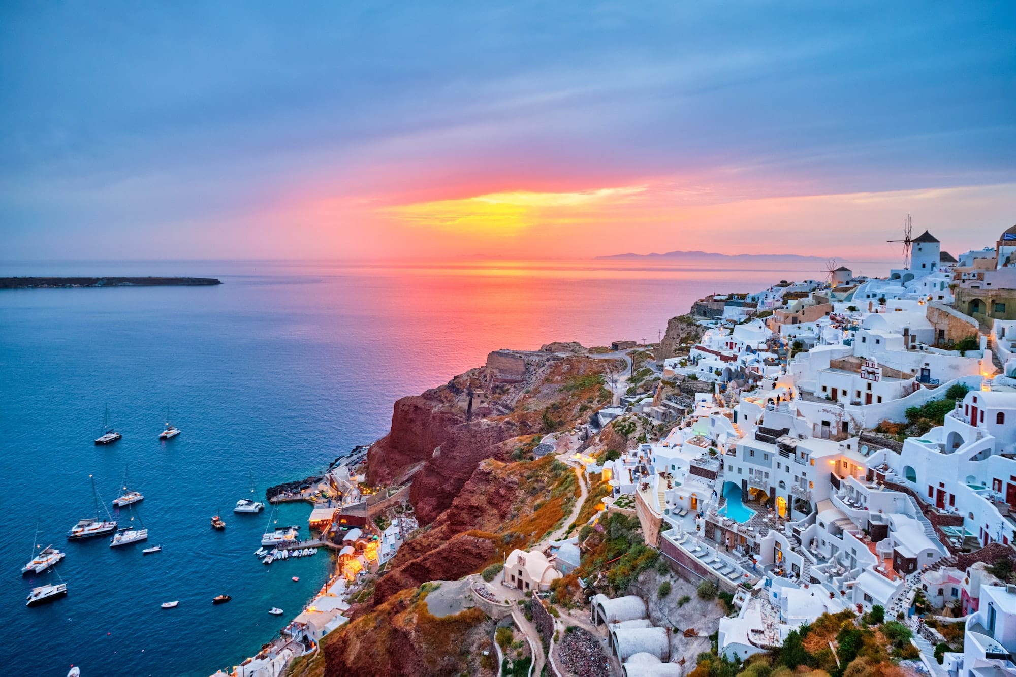Famous greek tourist destination Oia, Greece