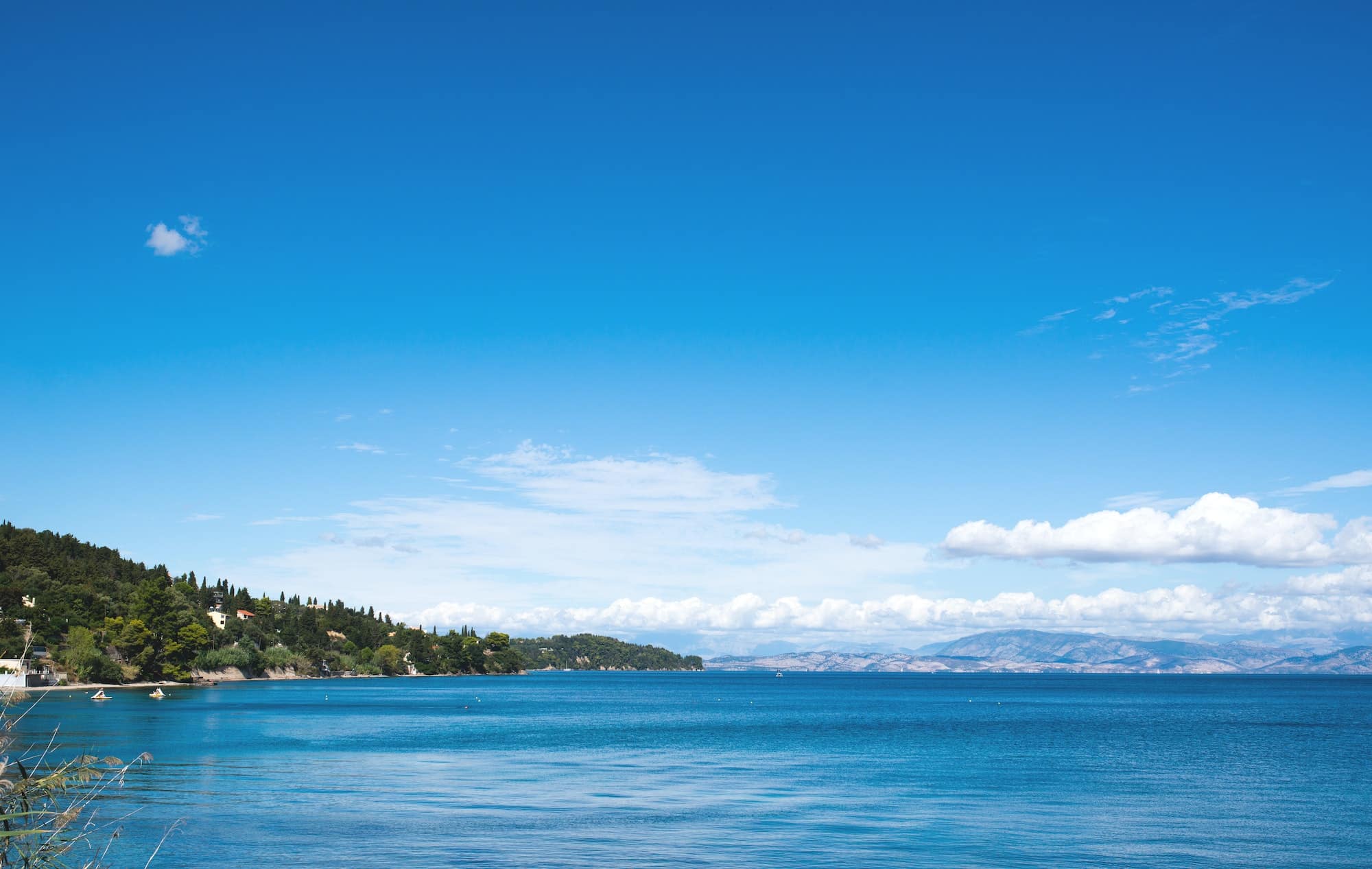 Seaside on Corfu island, Greece