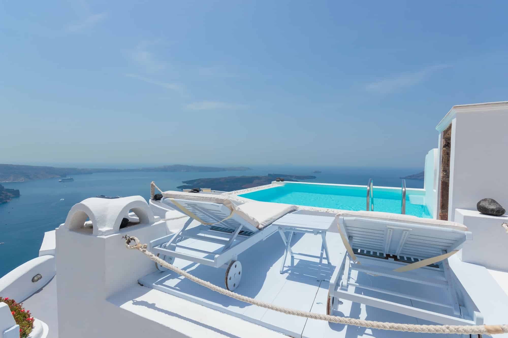 View on Oia in Santorini