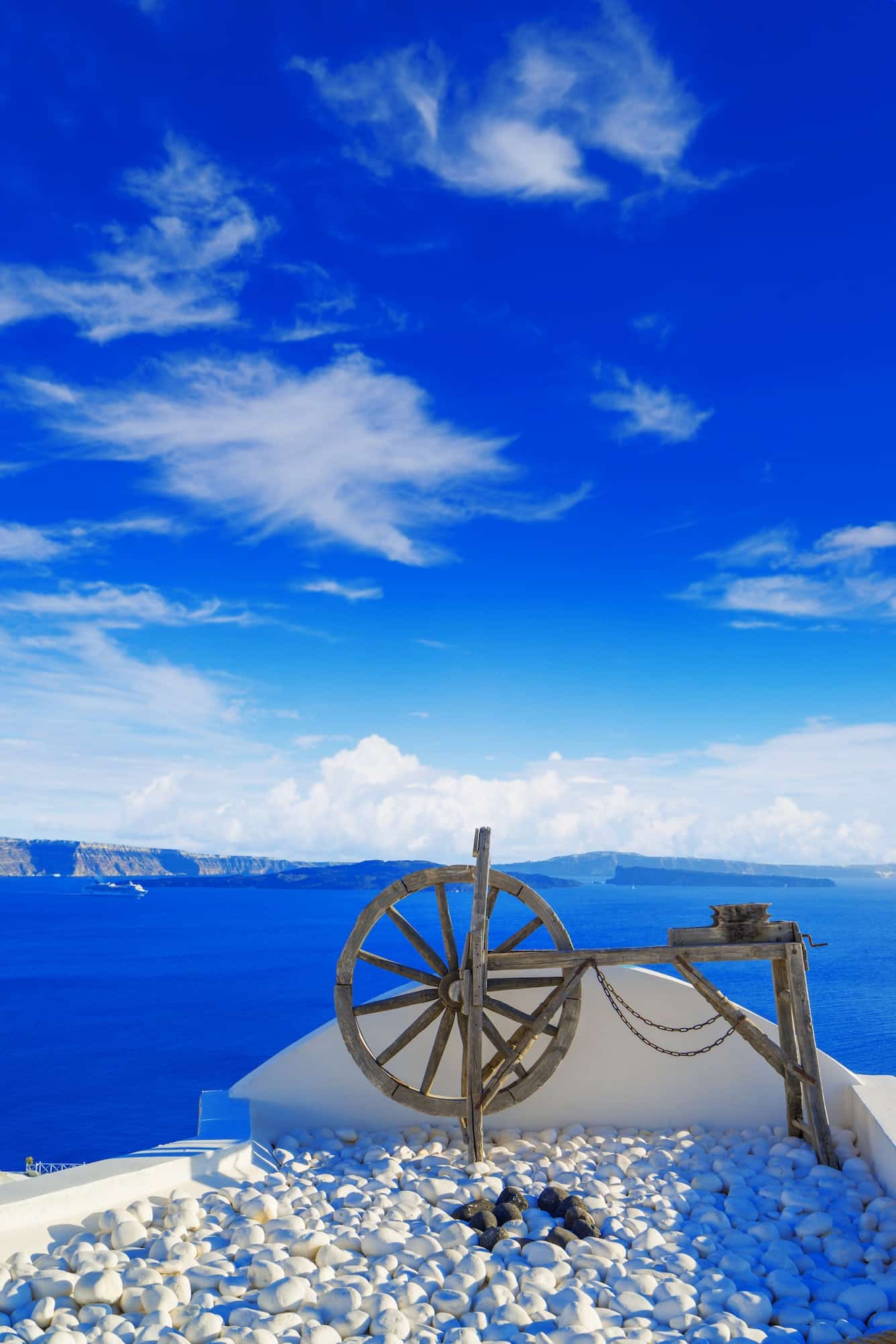 View on Oia in Santorini