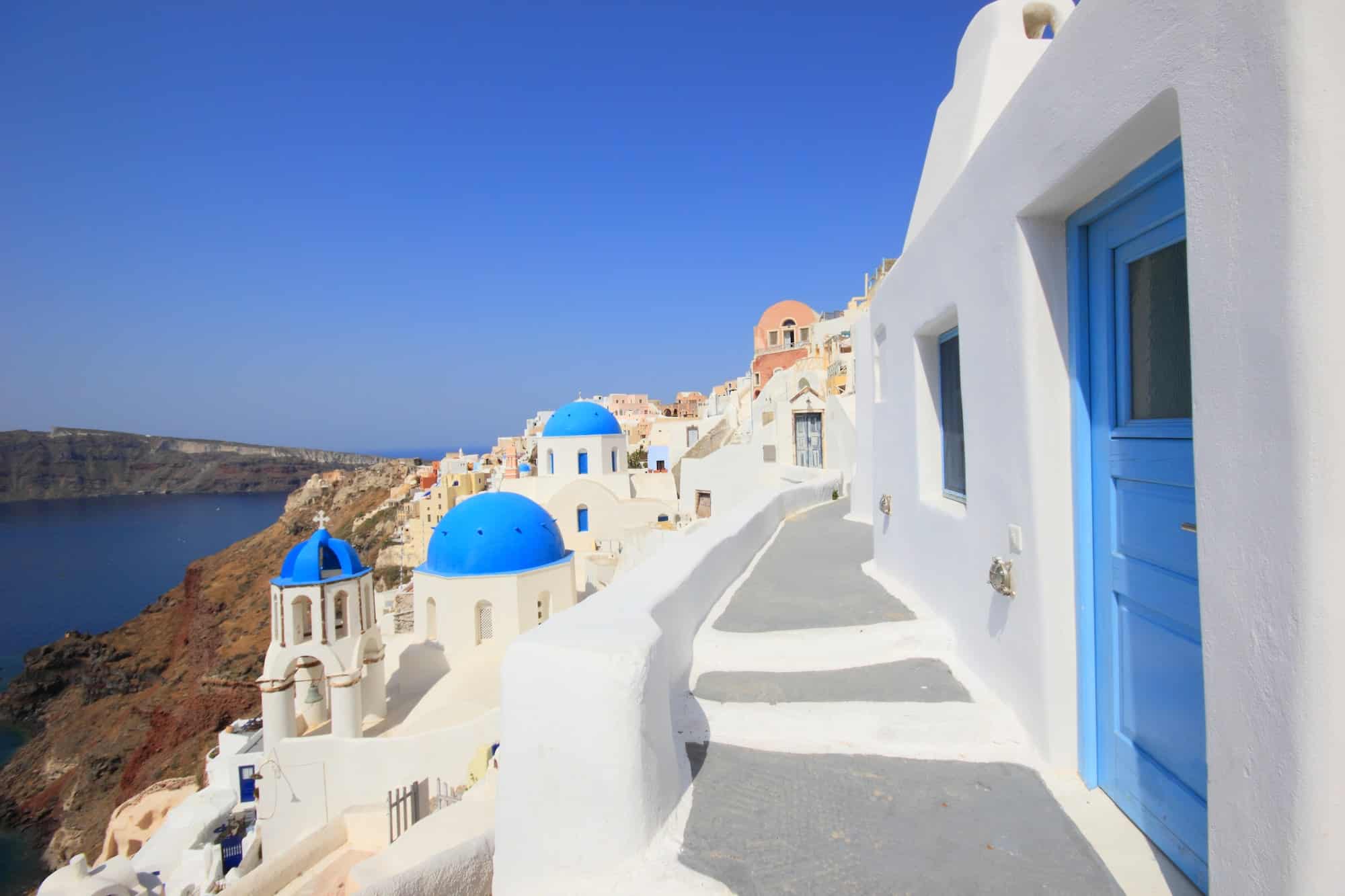 The streets of Santorini