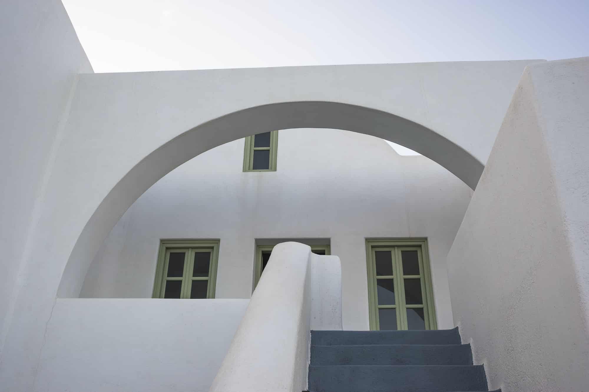 Santorini minimal white architecture