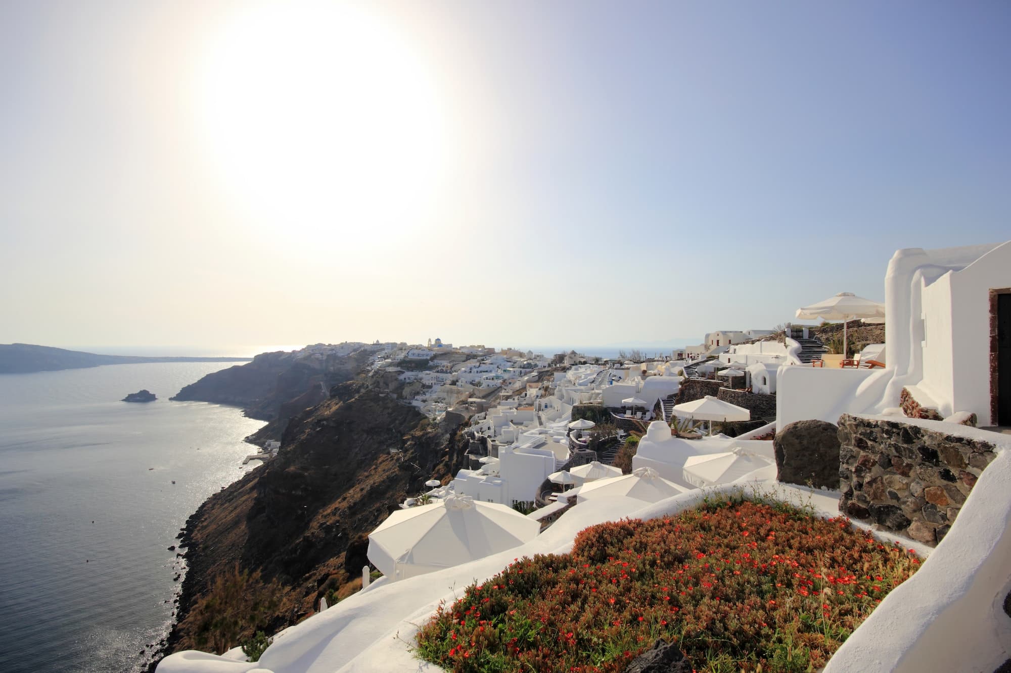 Village of Oia at Santorini island in the Cyclades
