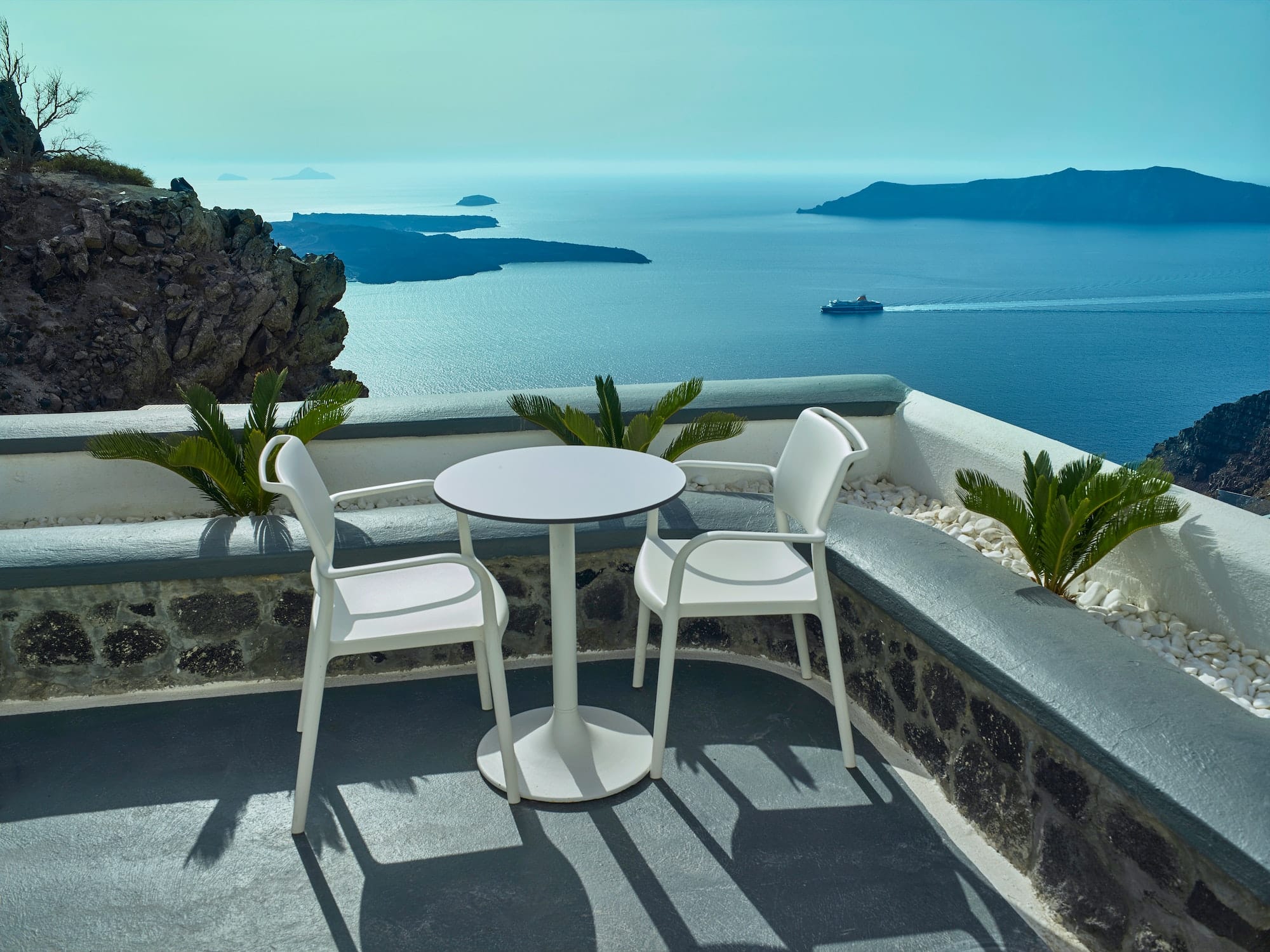 Landscape of Santorini Island, Fira, Cyclades, Greece