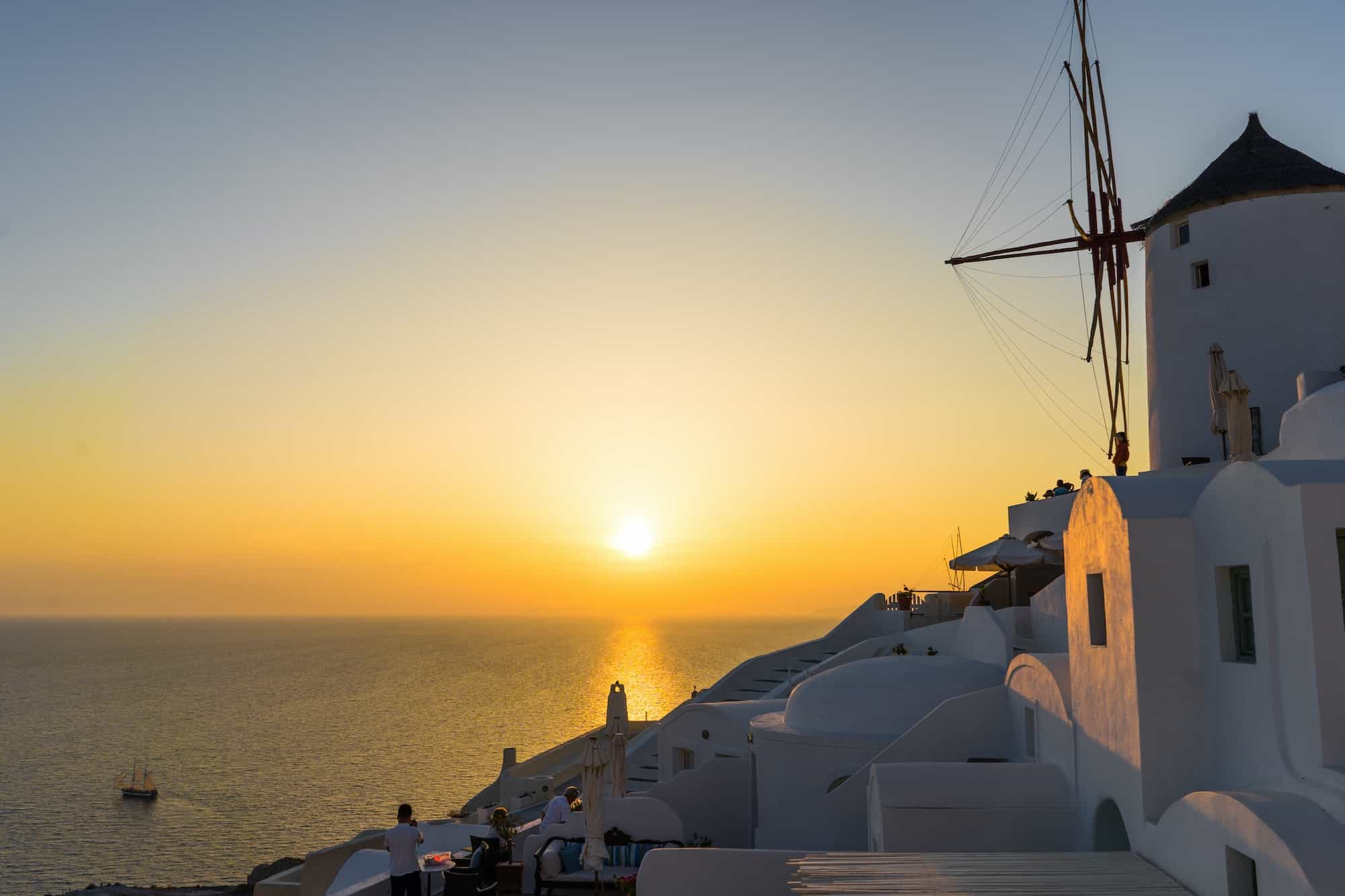 Sunset in Oia, Santorini