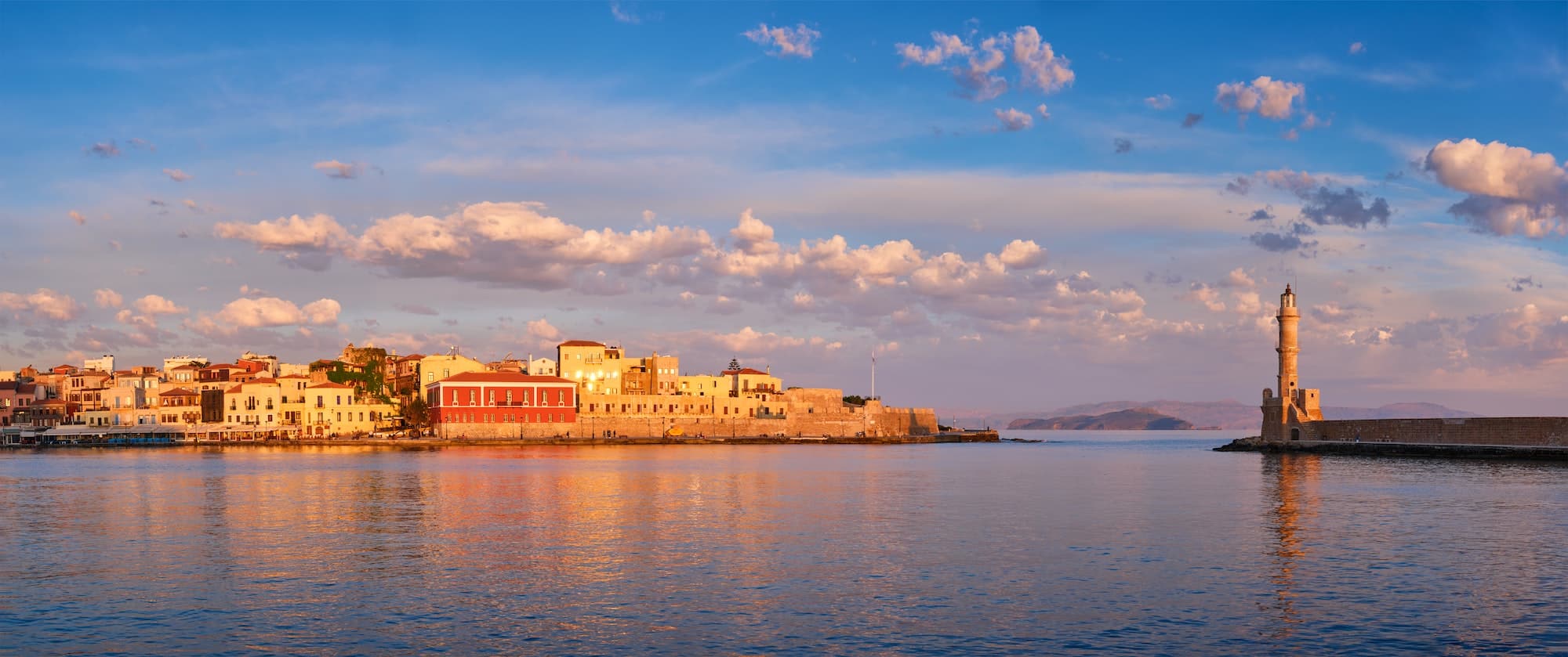 Picturesque old port of Chania, Crete island. Greece