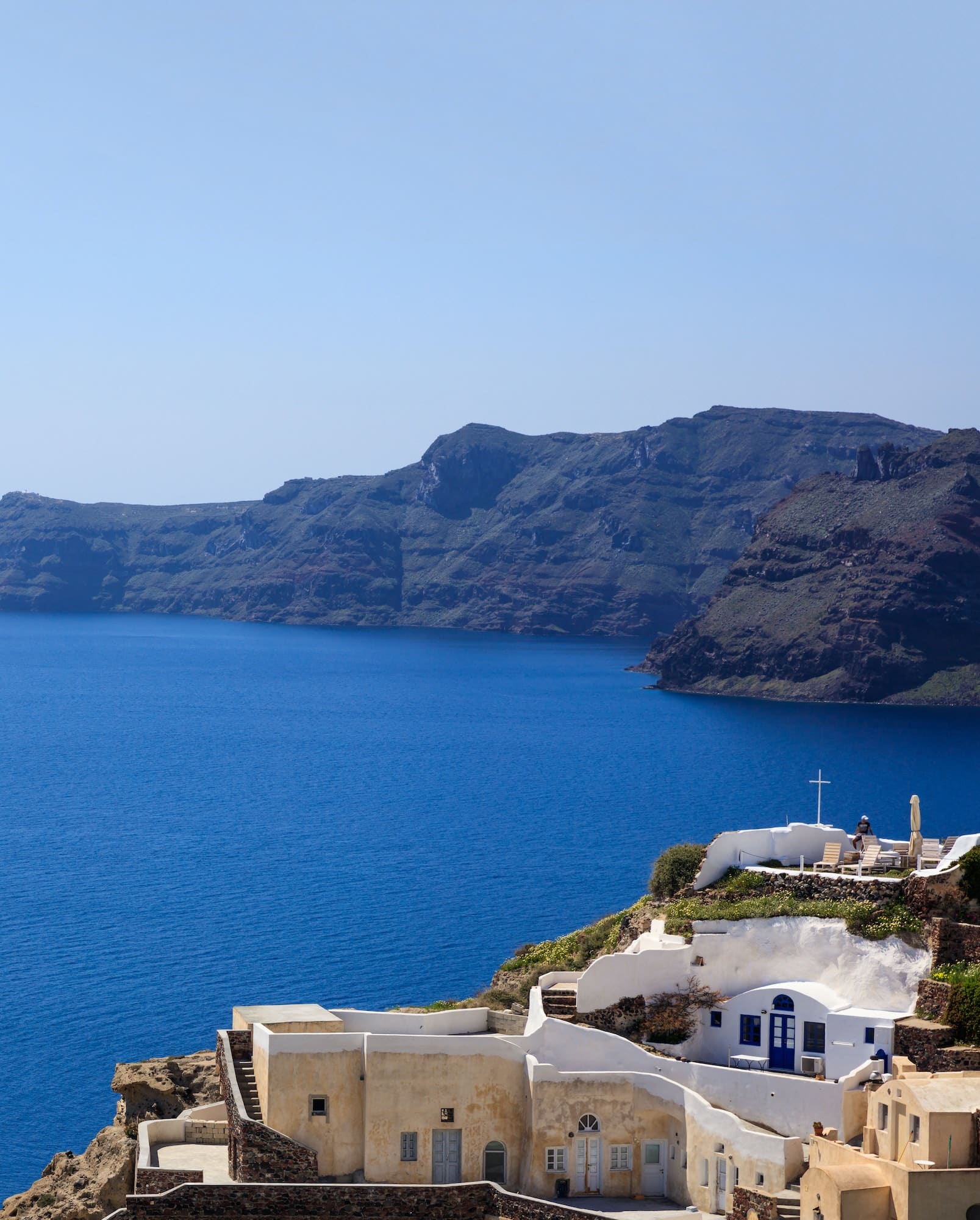 Santorini island, Greece - Caldera over Aegean sea