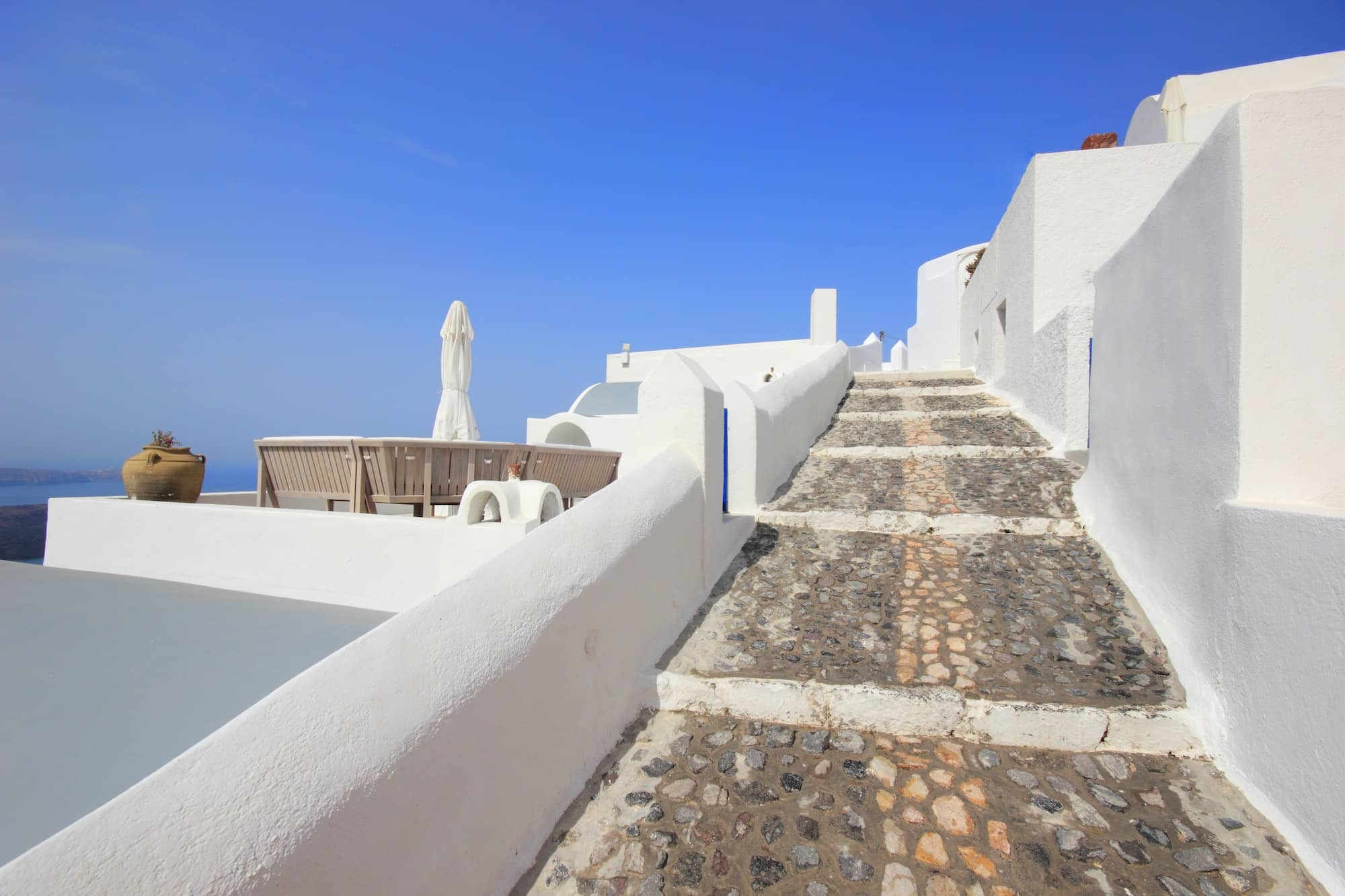 The streets of Santorini
