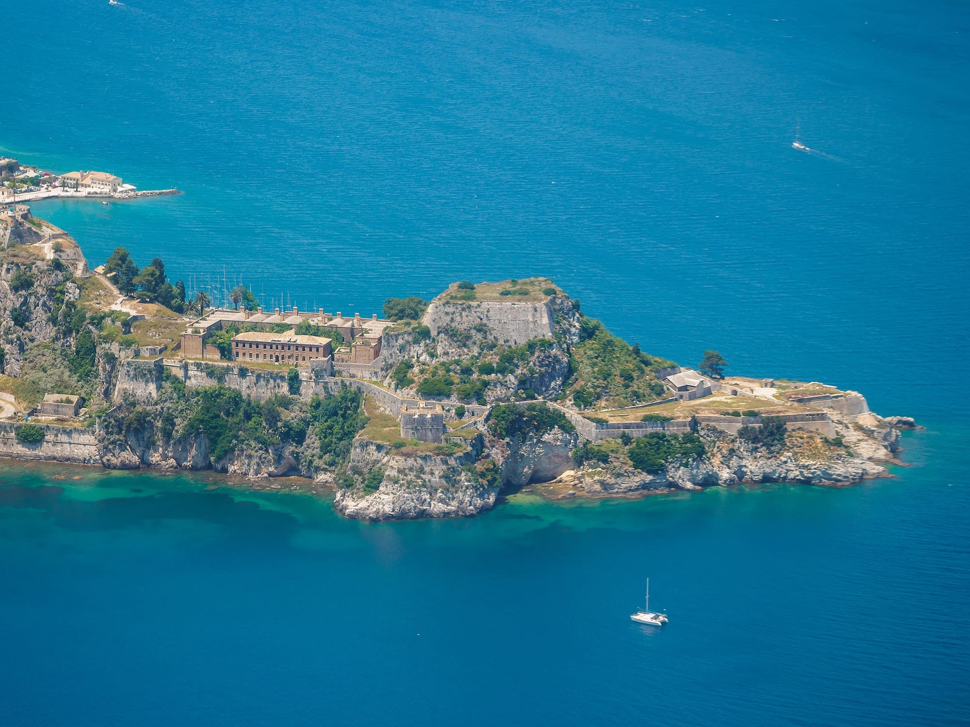 Old Byzantine fortress in Corfu