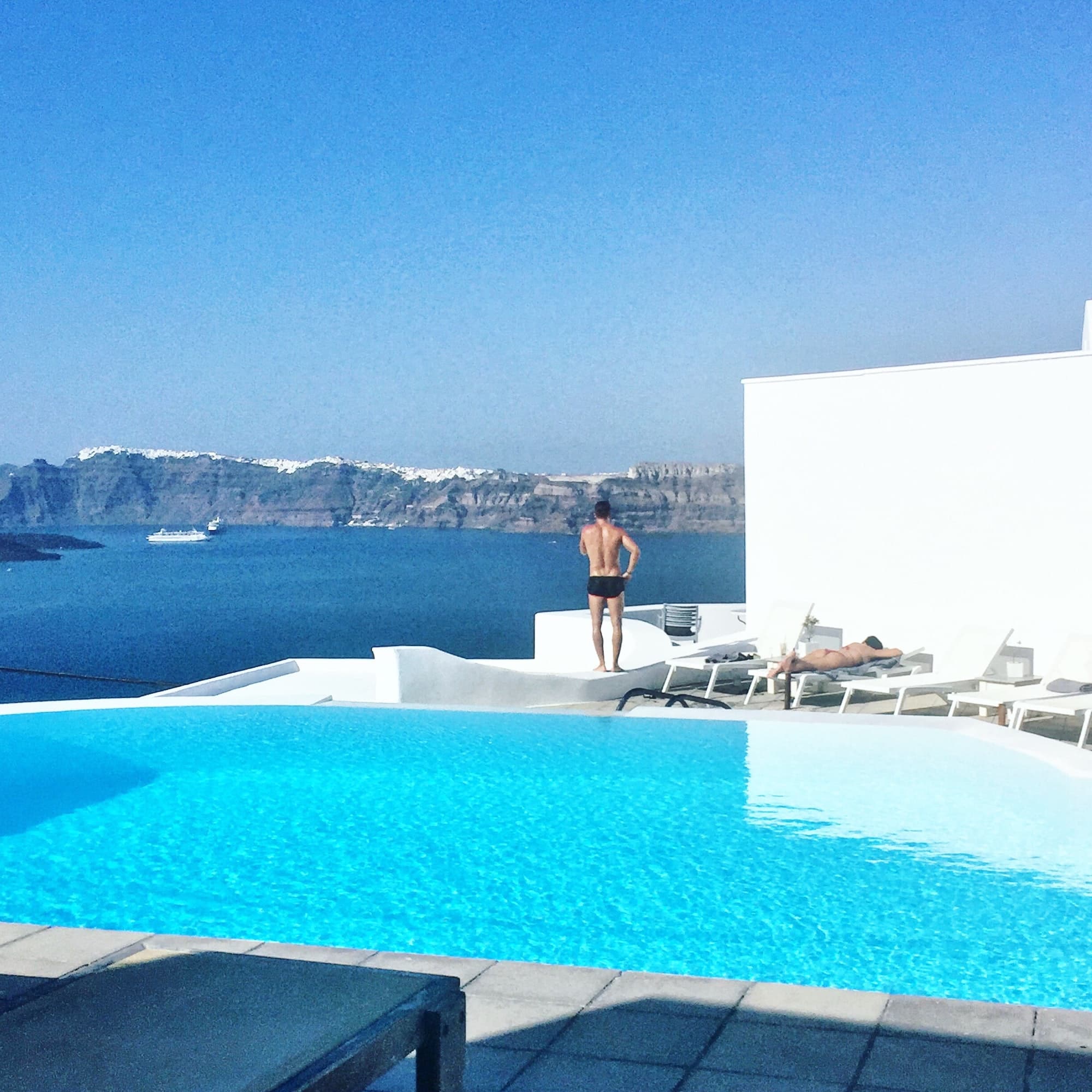 Blue water santorini greece