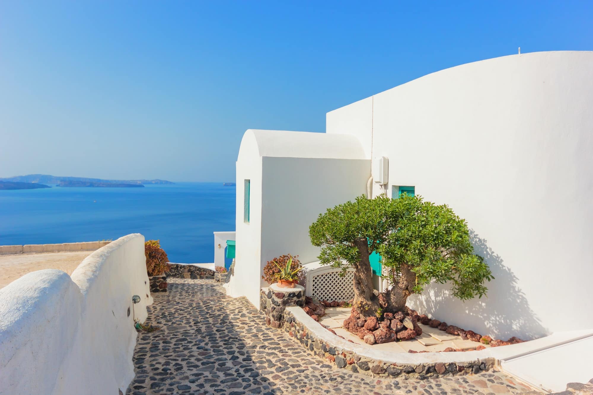 View on Oia in Santorini