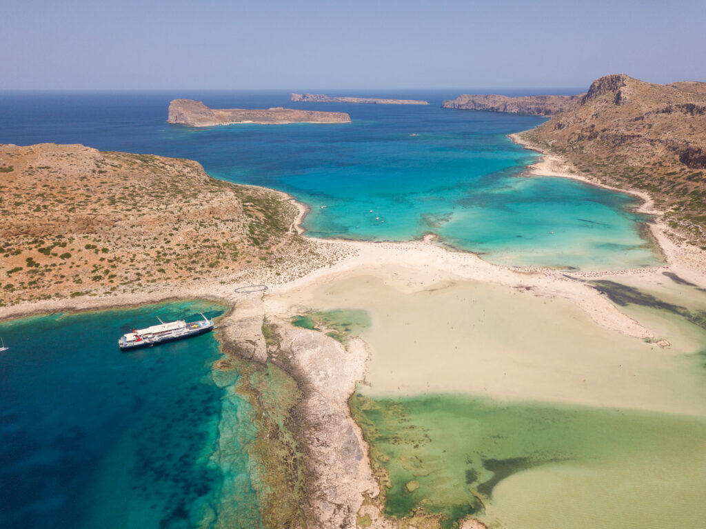 Gramvousa island and Balos Lagoon on Crete