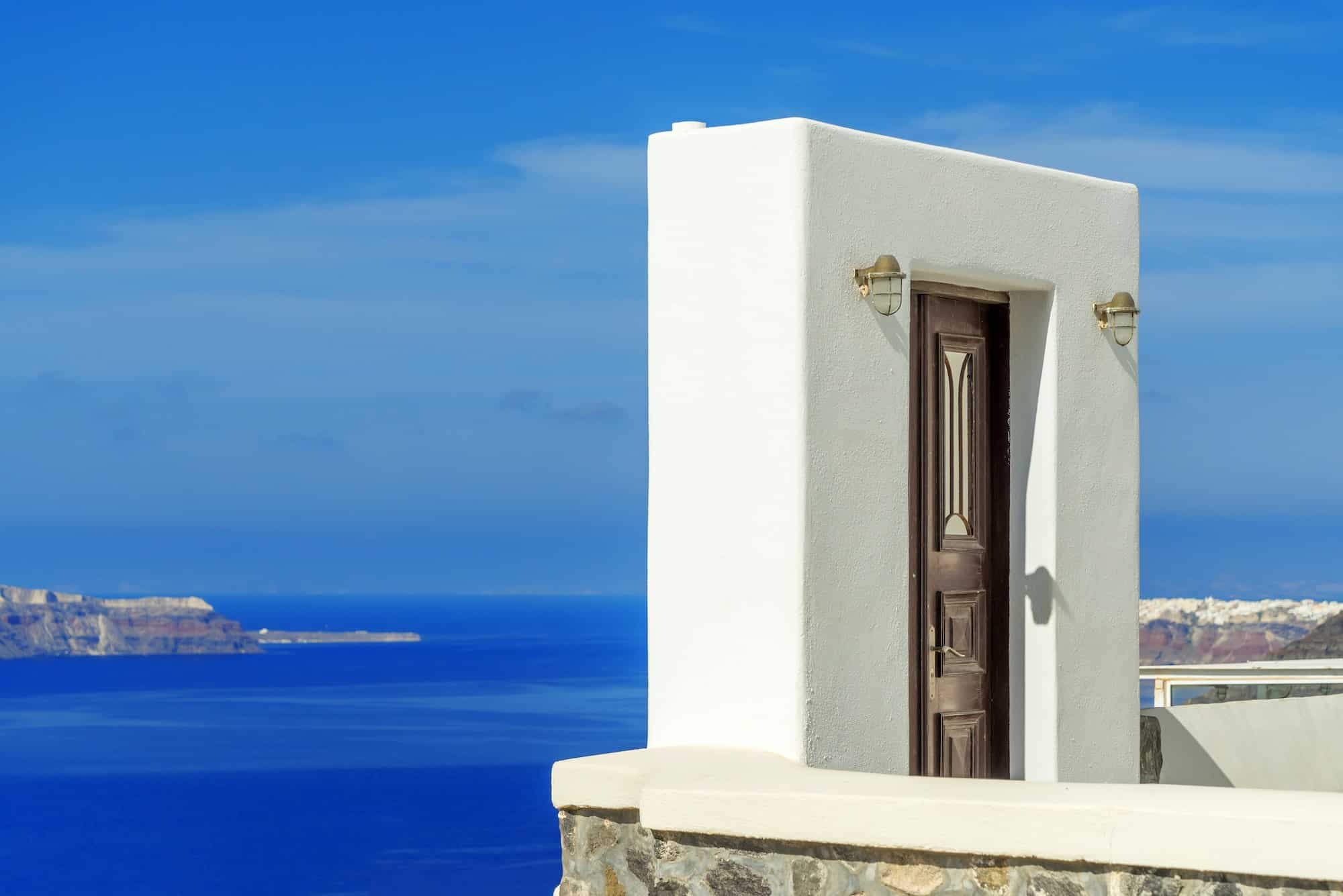 View on Oia in Santorini