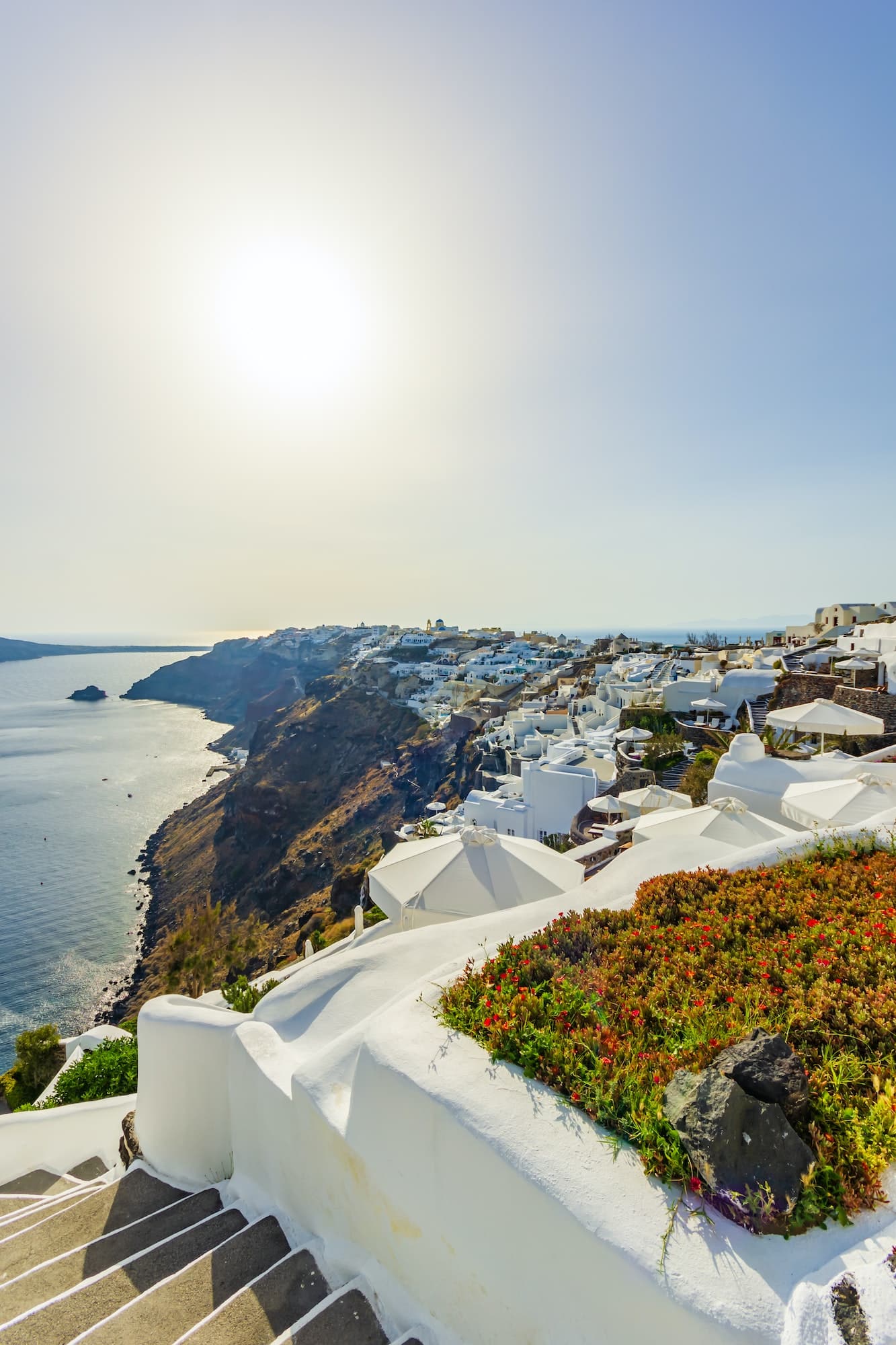 View on Oia in Santorini
