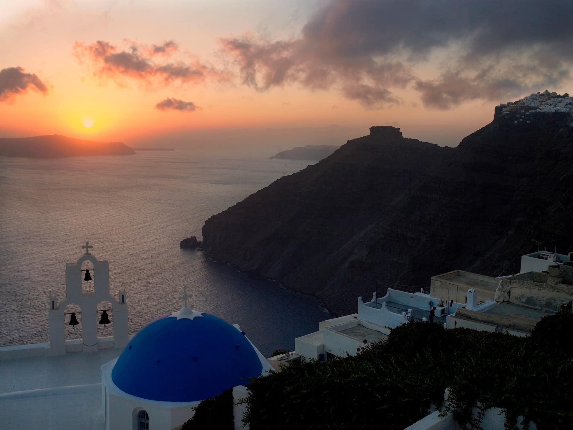 Santorini in the Cyclades - Mediterranean Sea