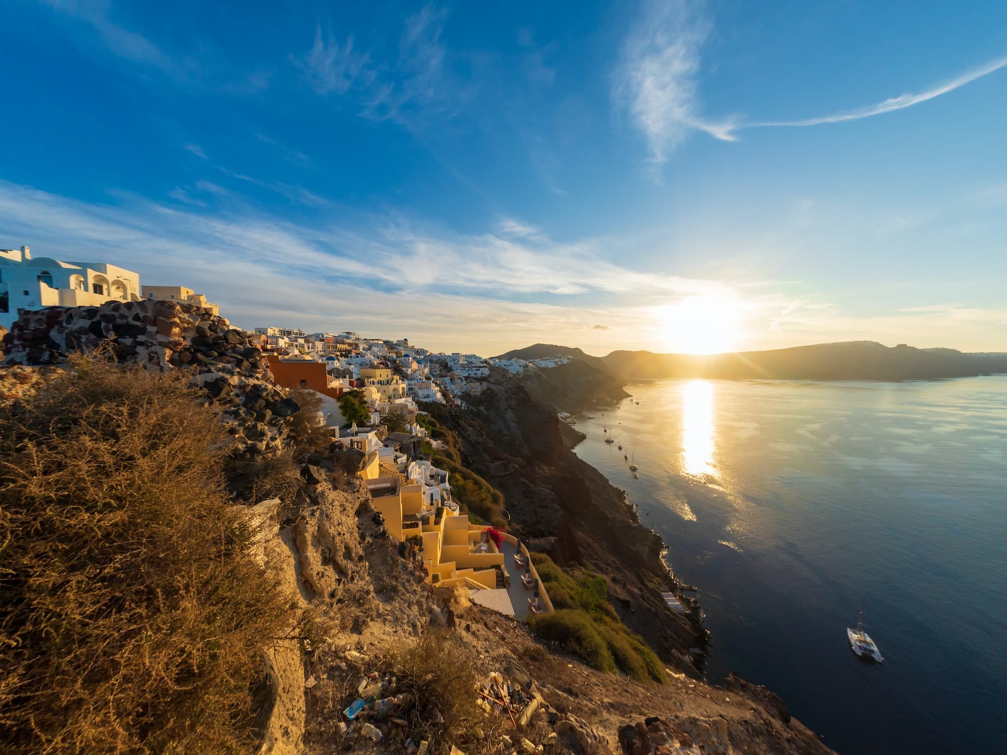 Oia in Santorini island