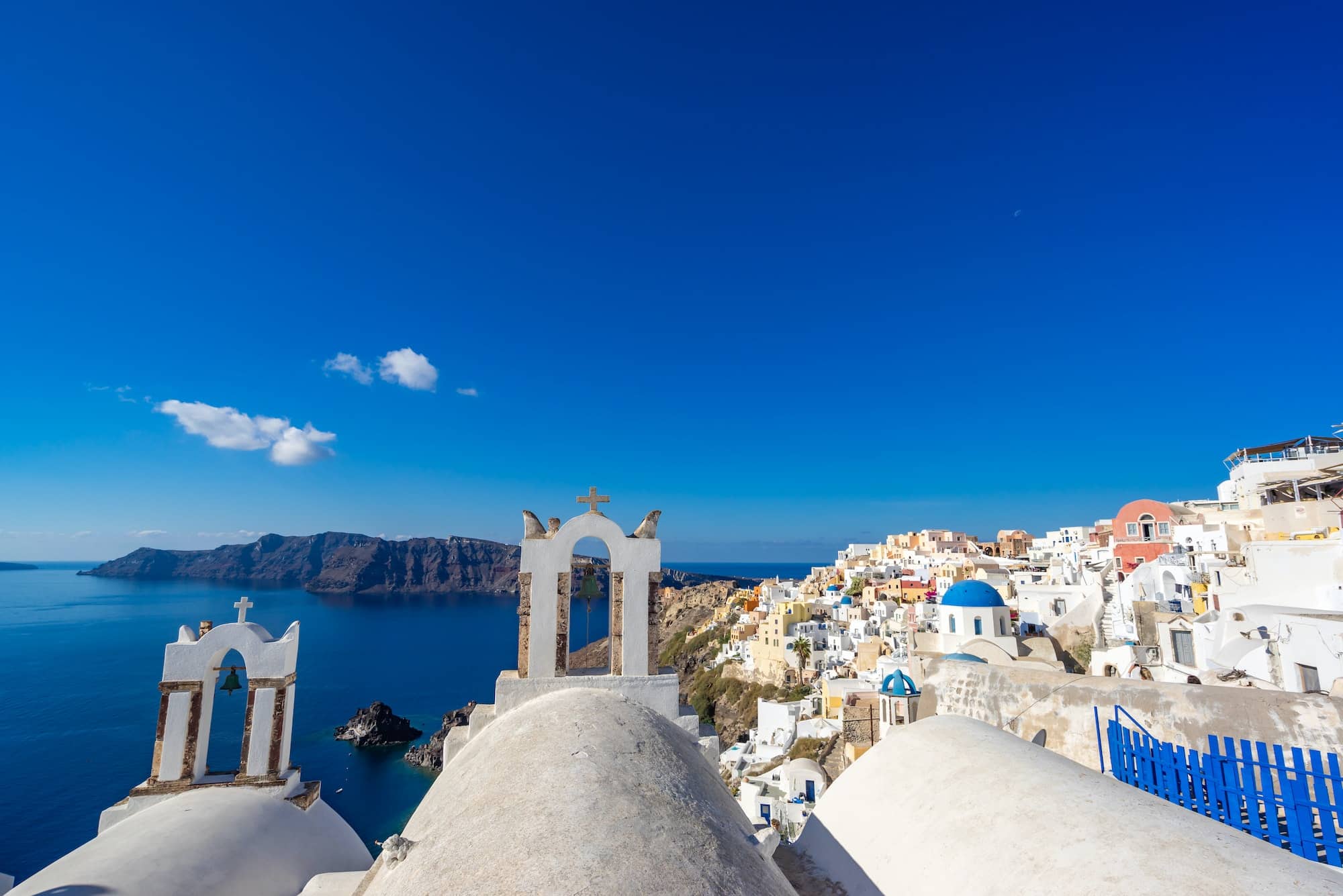 Church in Oia on Santorini island