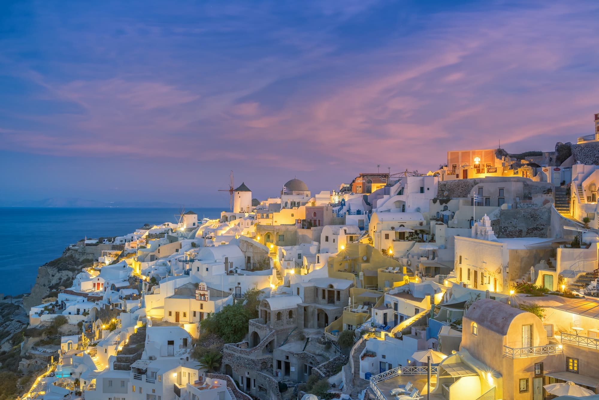 Sunset in Oia Santorini