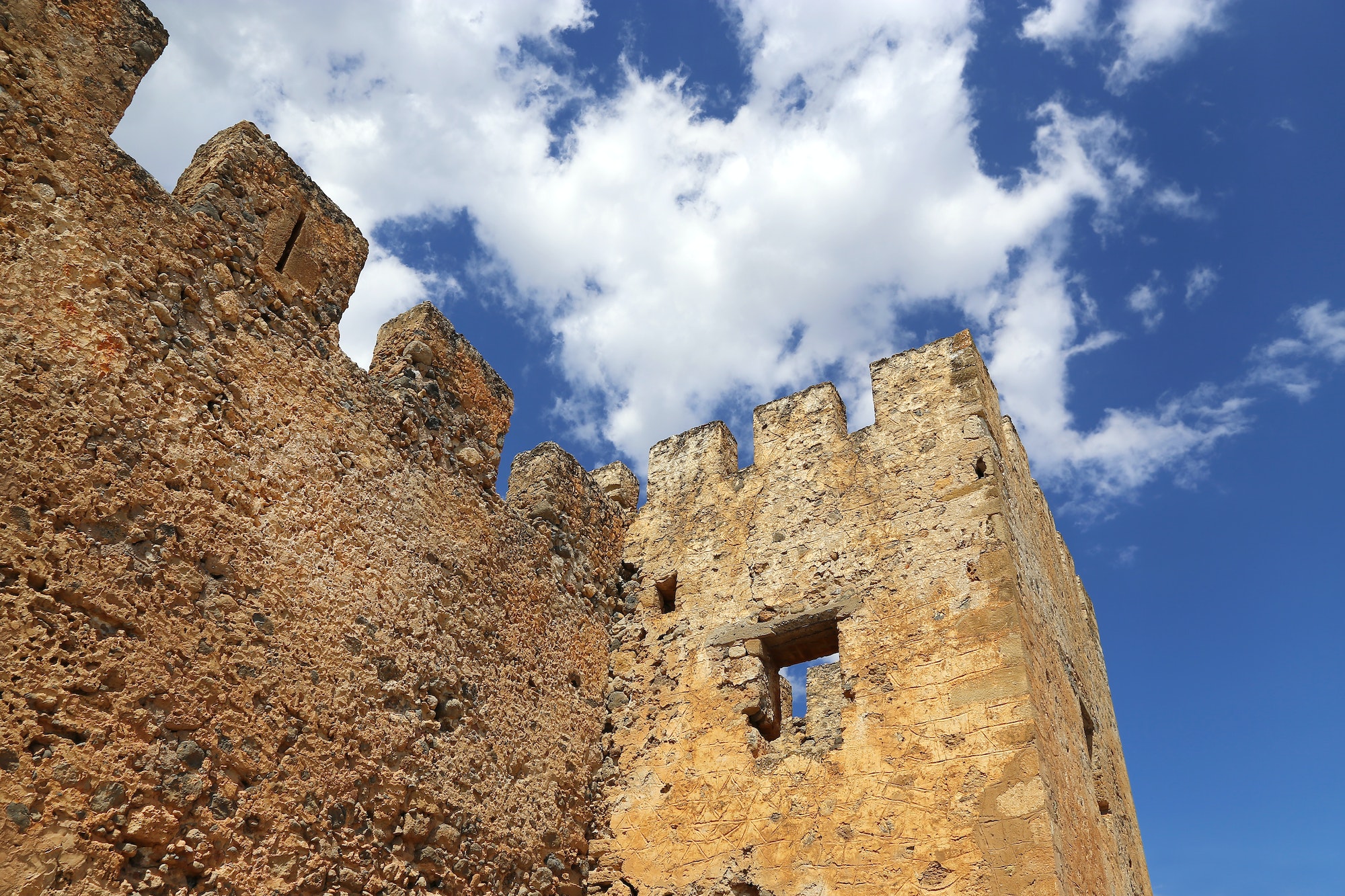 Ancient Venetian fortress Frangokastello on Crete, Greece
