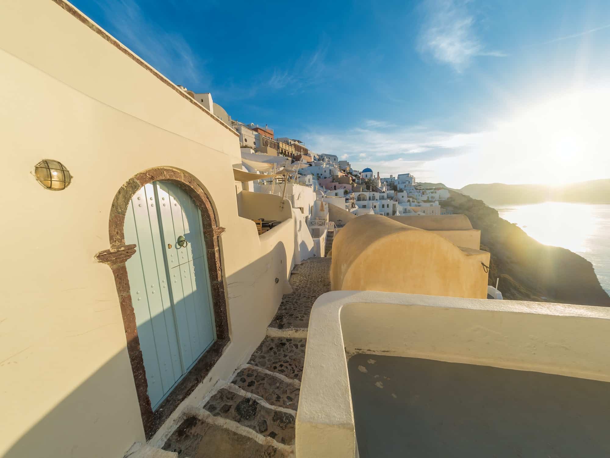 View on Oia in Santorini