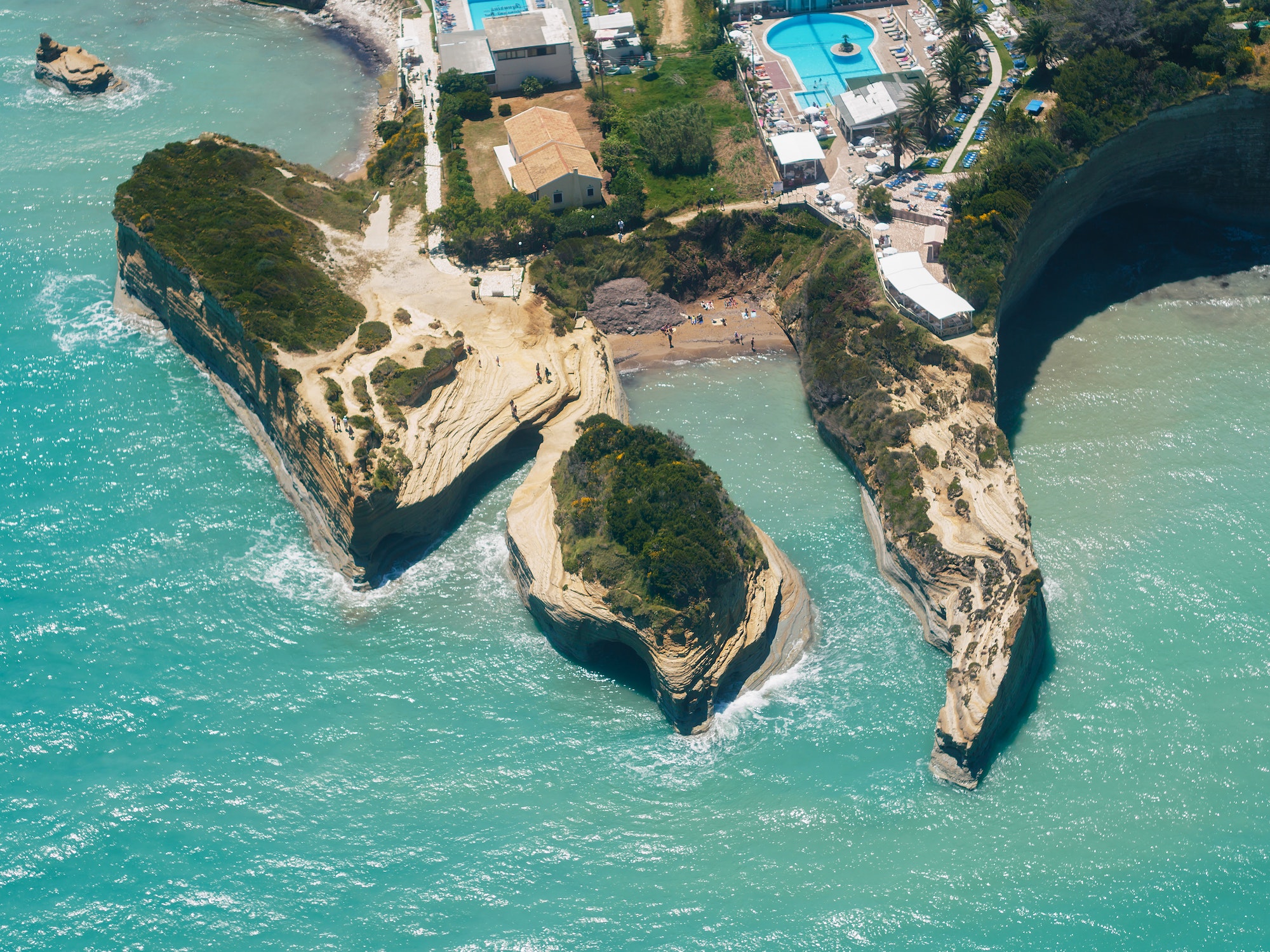 Aerial view on Sidari in Corfu Kerkyra