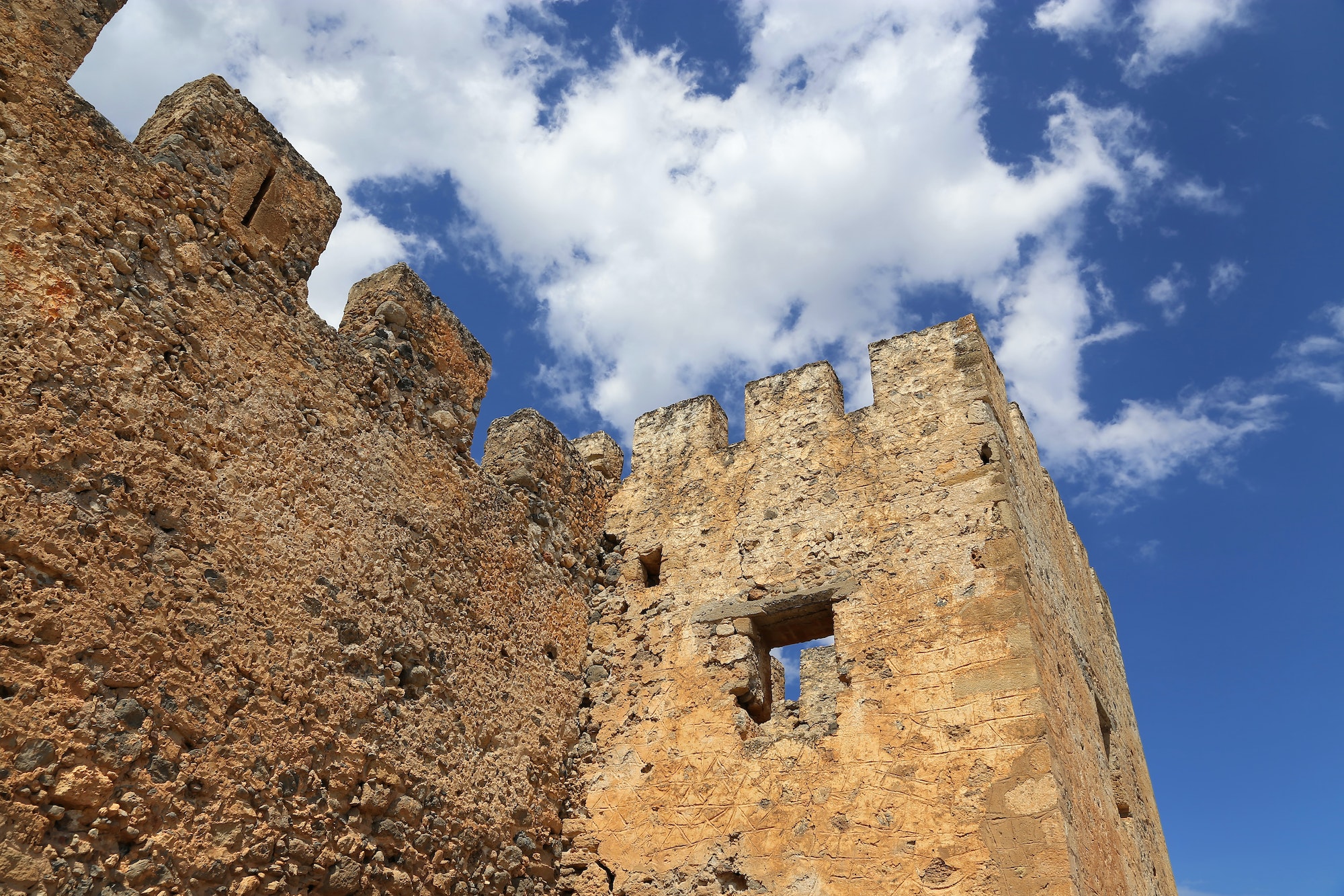 The ancient Venetian fortress Frangokastello on Crete, Greece