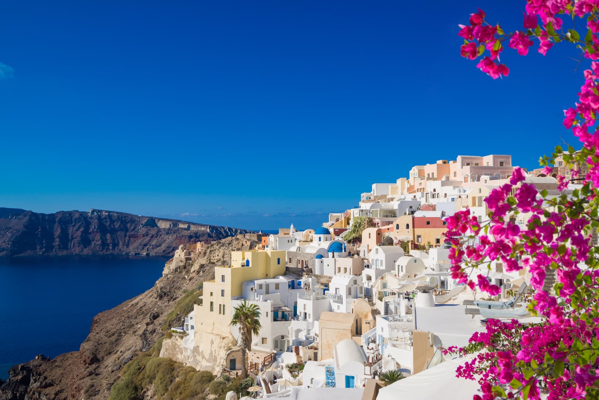 View on Oia in Santorini