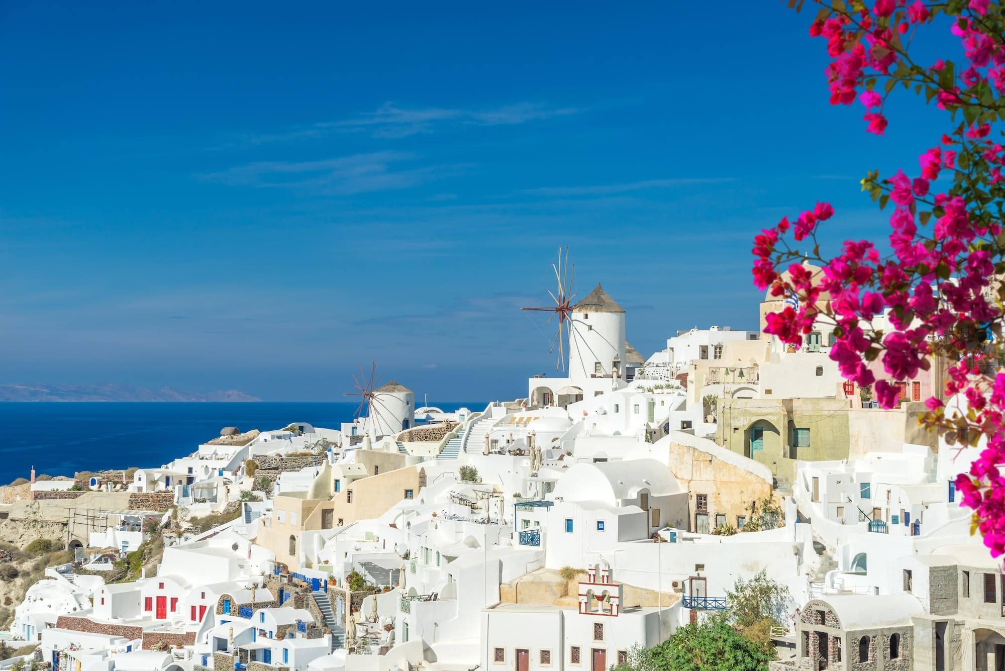 View on Oia in Santorini