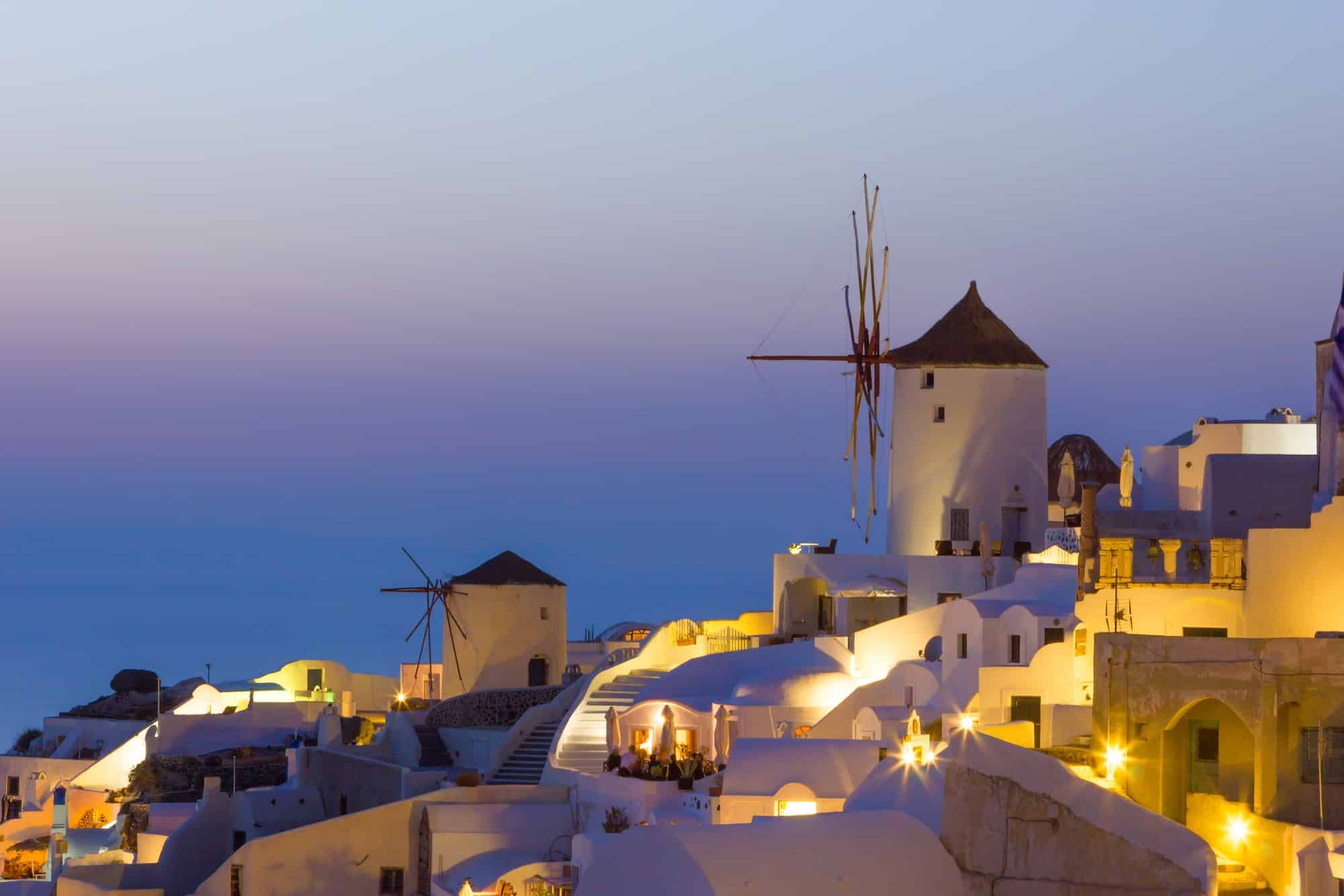 View on Oia in Santorini