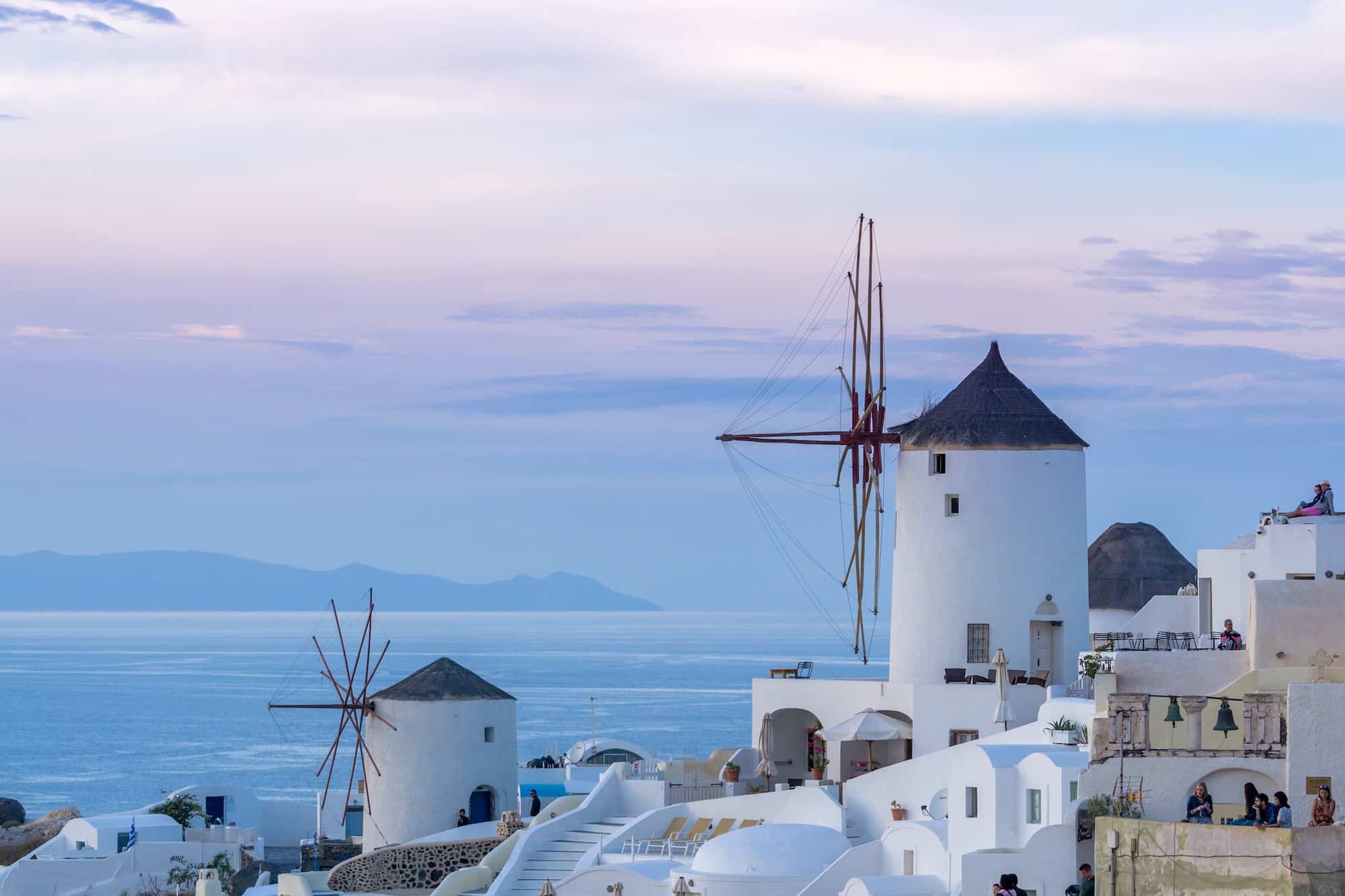 Oia village at sunset, Santorini island