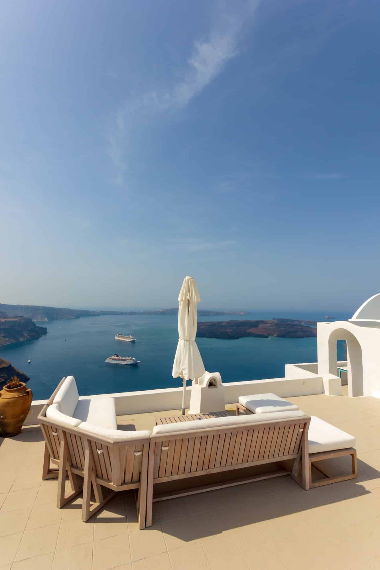 View on Oia in Santorini