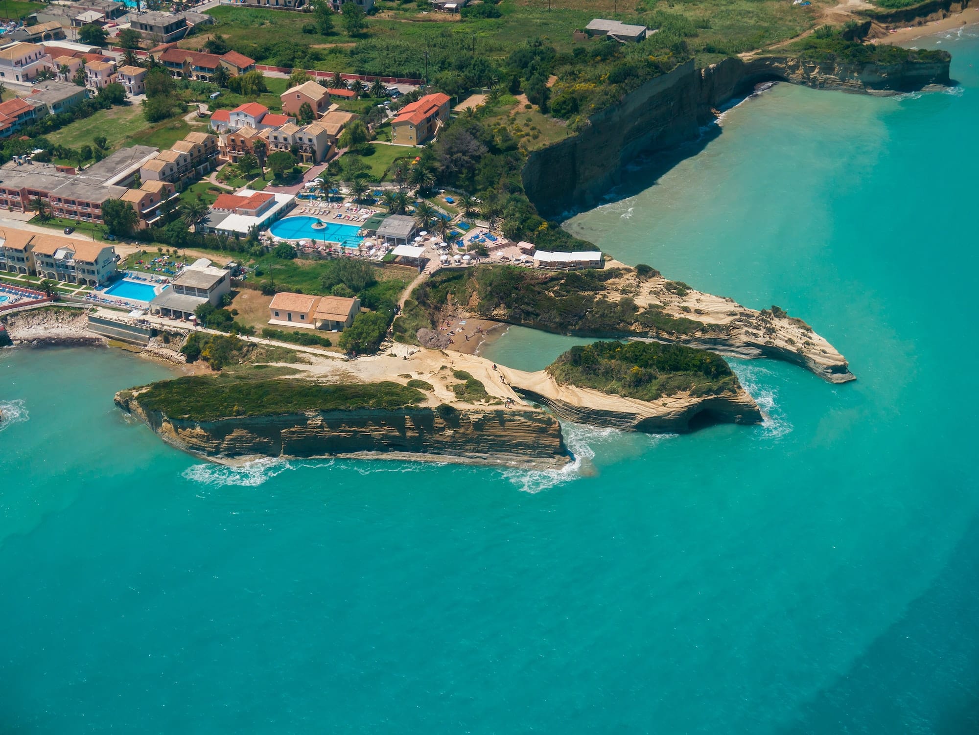 Aerial view on Sidari in Corfu Kerkyra