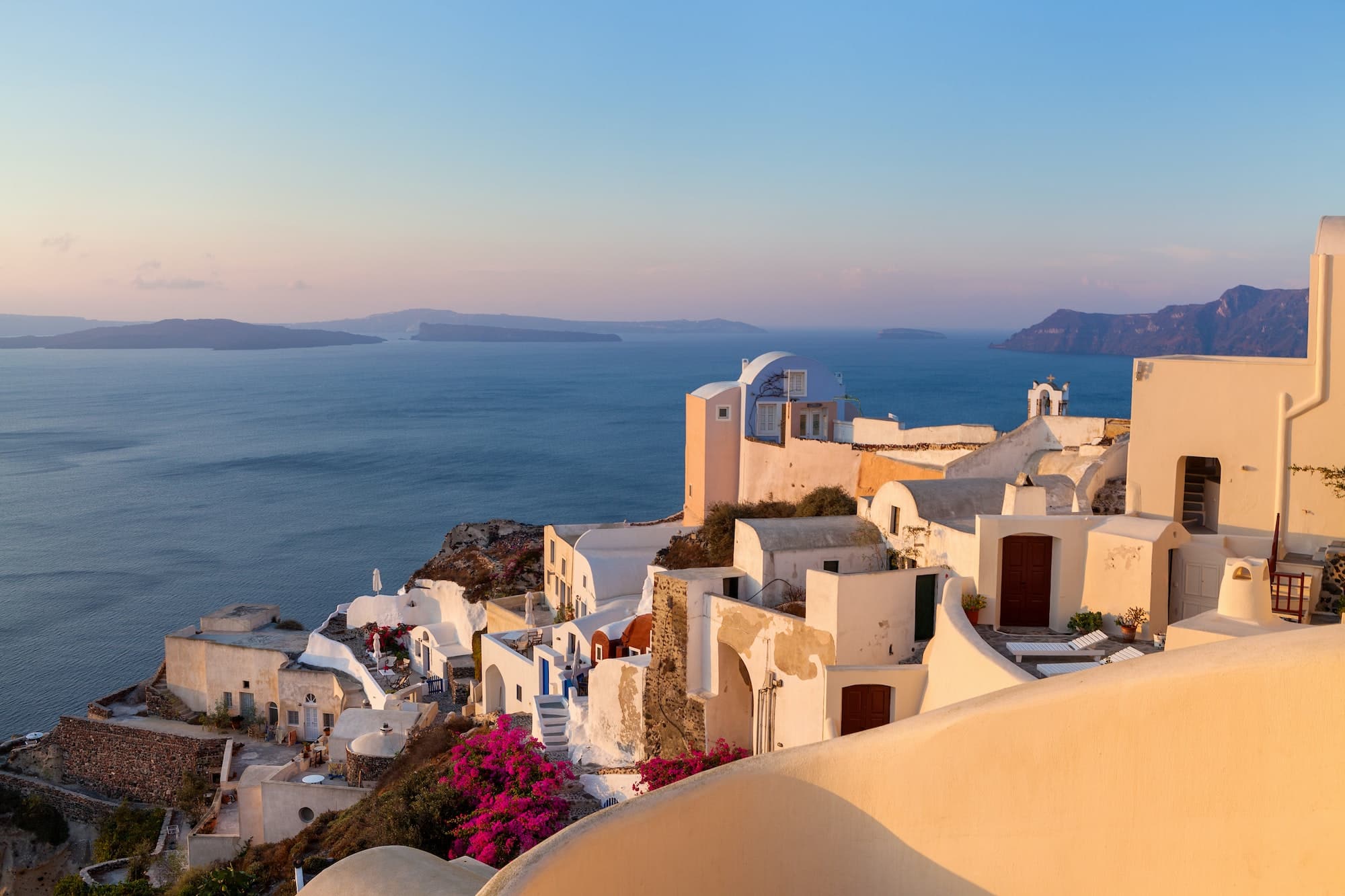 Sunrise on the island of Santorini