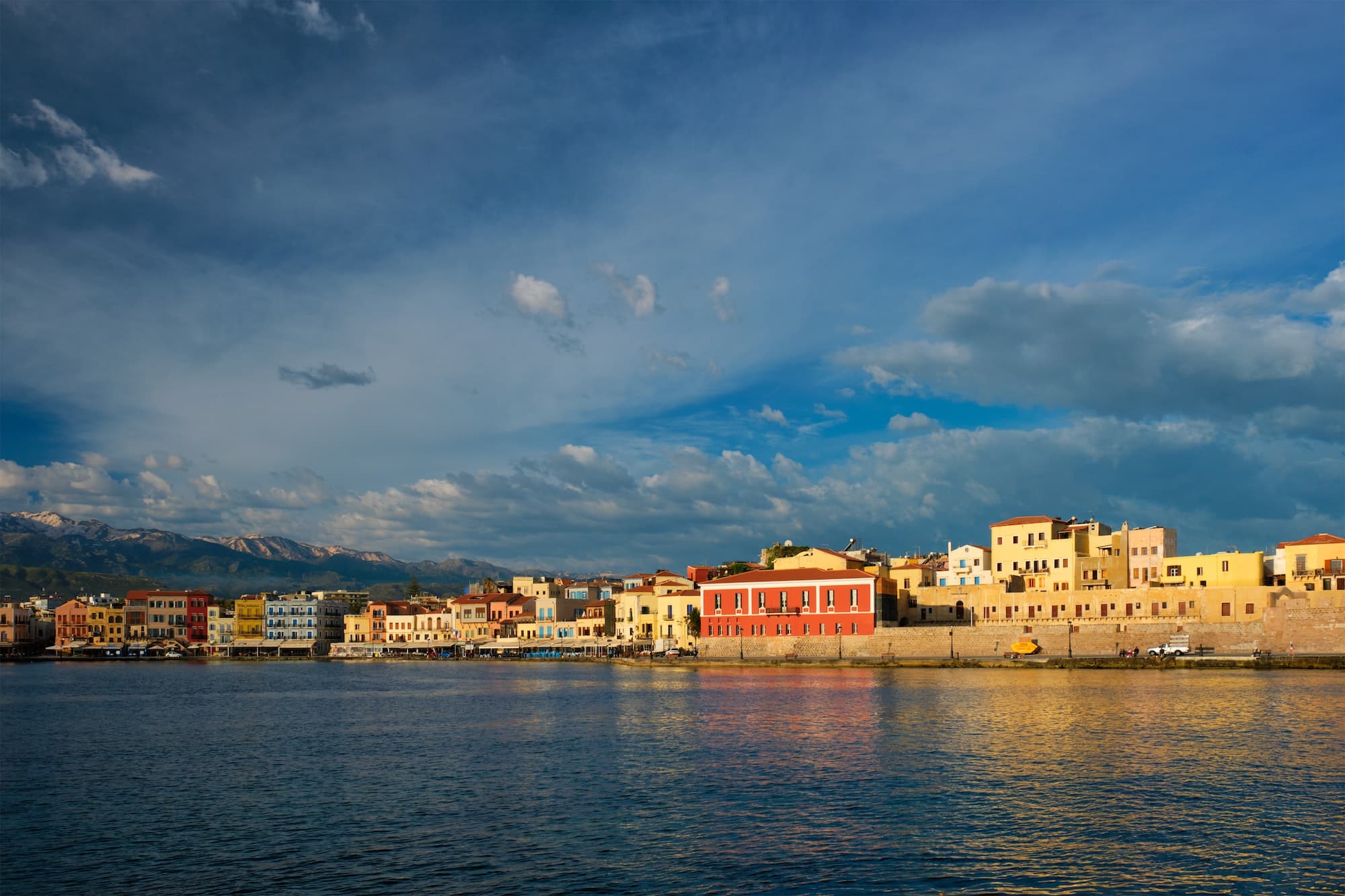 Picturesque old port of Chania, Crete island. Greece