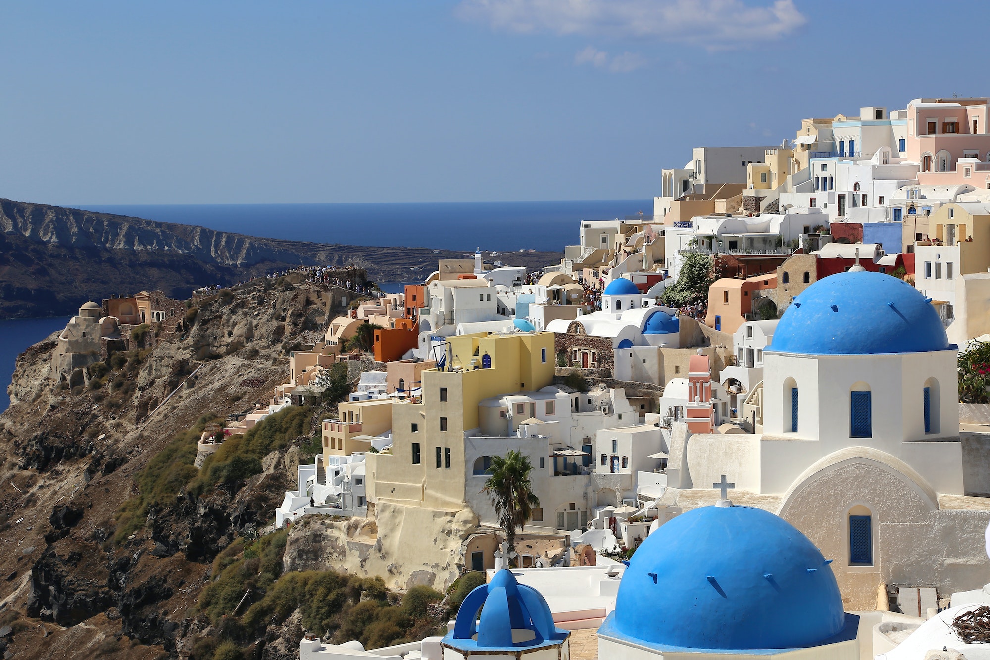 Beautiful view of Oia village on Santorini, Greece