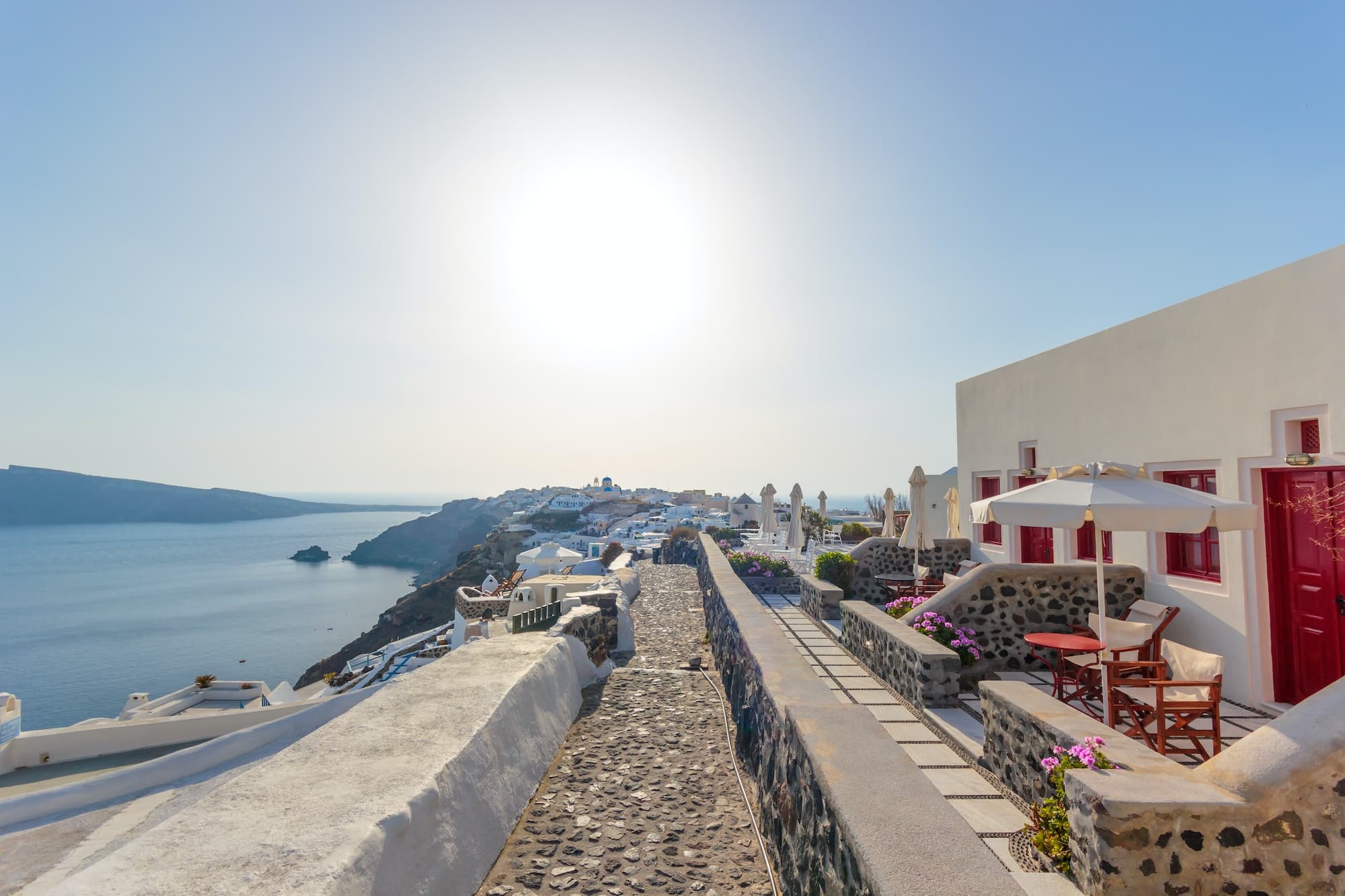 View on Oia in Santorini