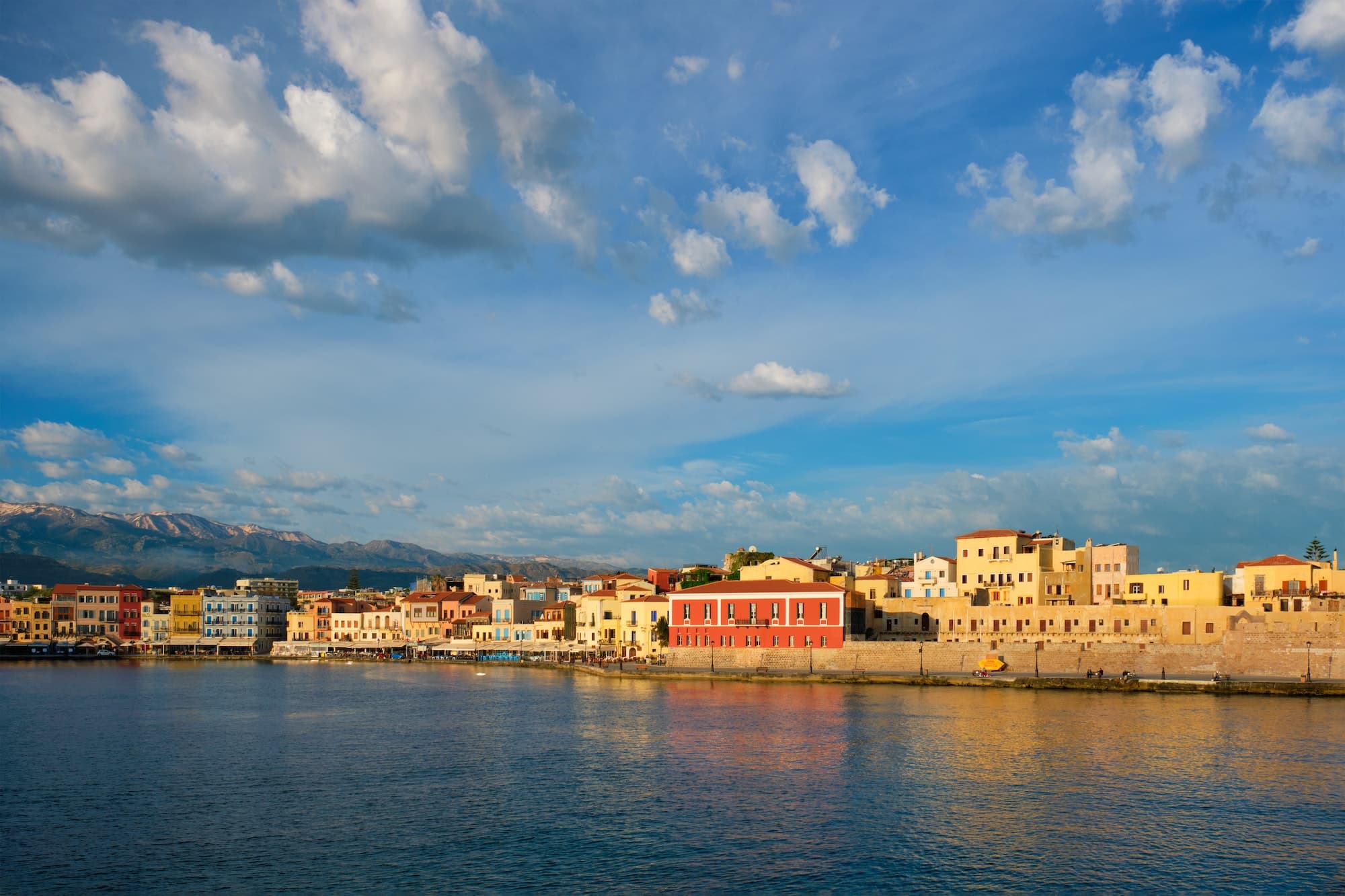 Picturesque old port of Chania, Crete island. Greece
