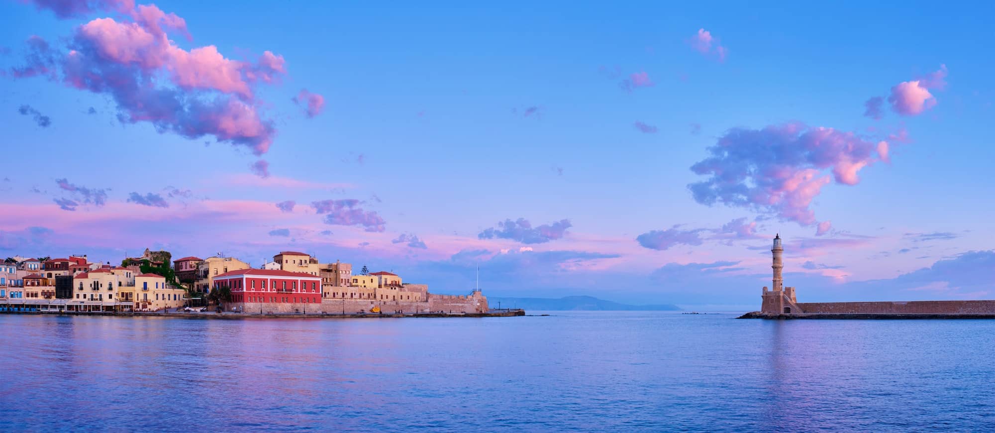 Picturesque old port of Chania, Crete island. Greece