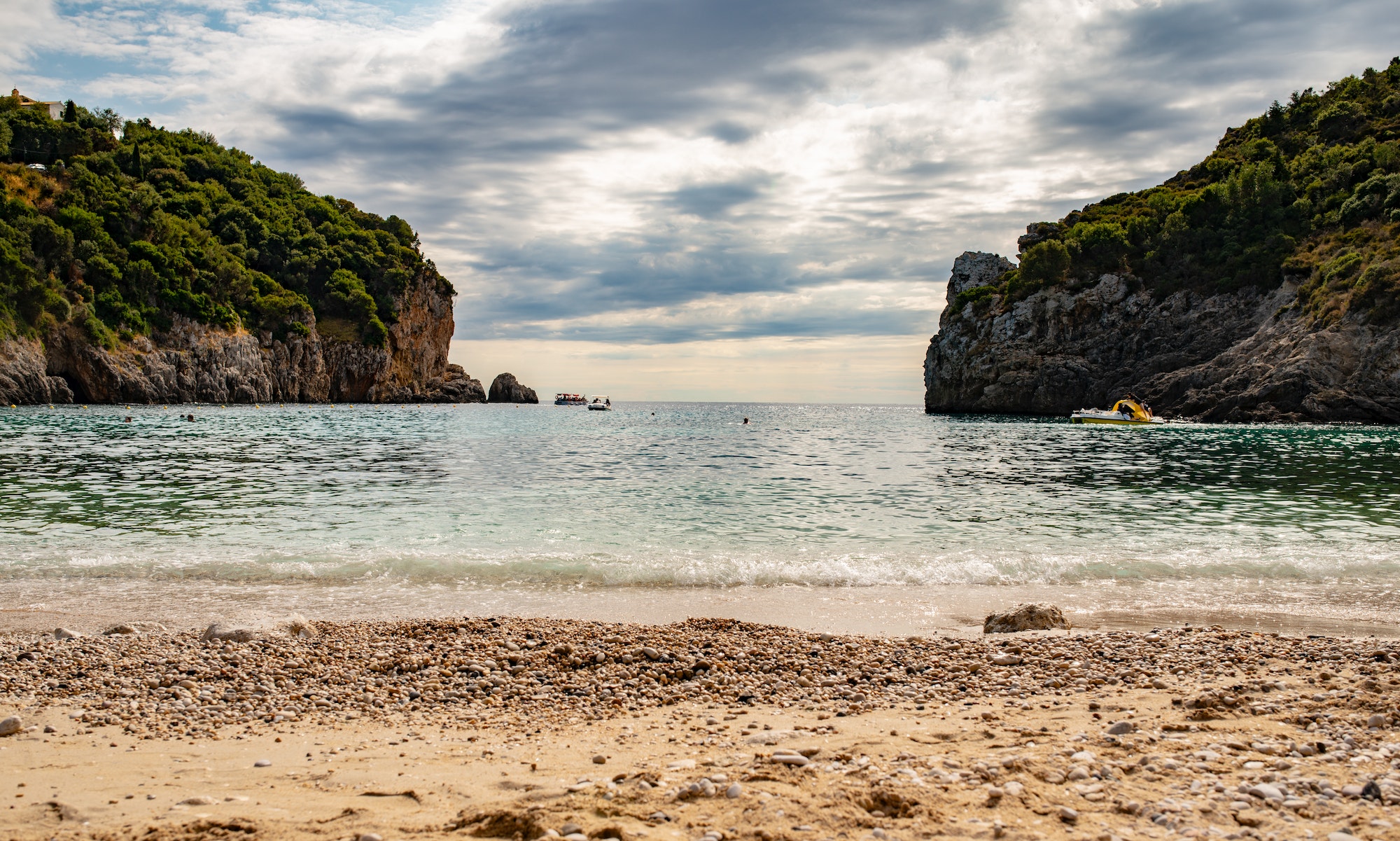 Amazing bay on Corfu island