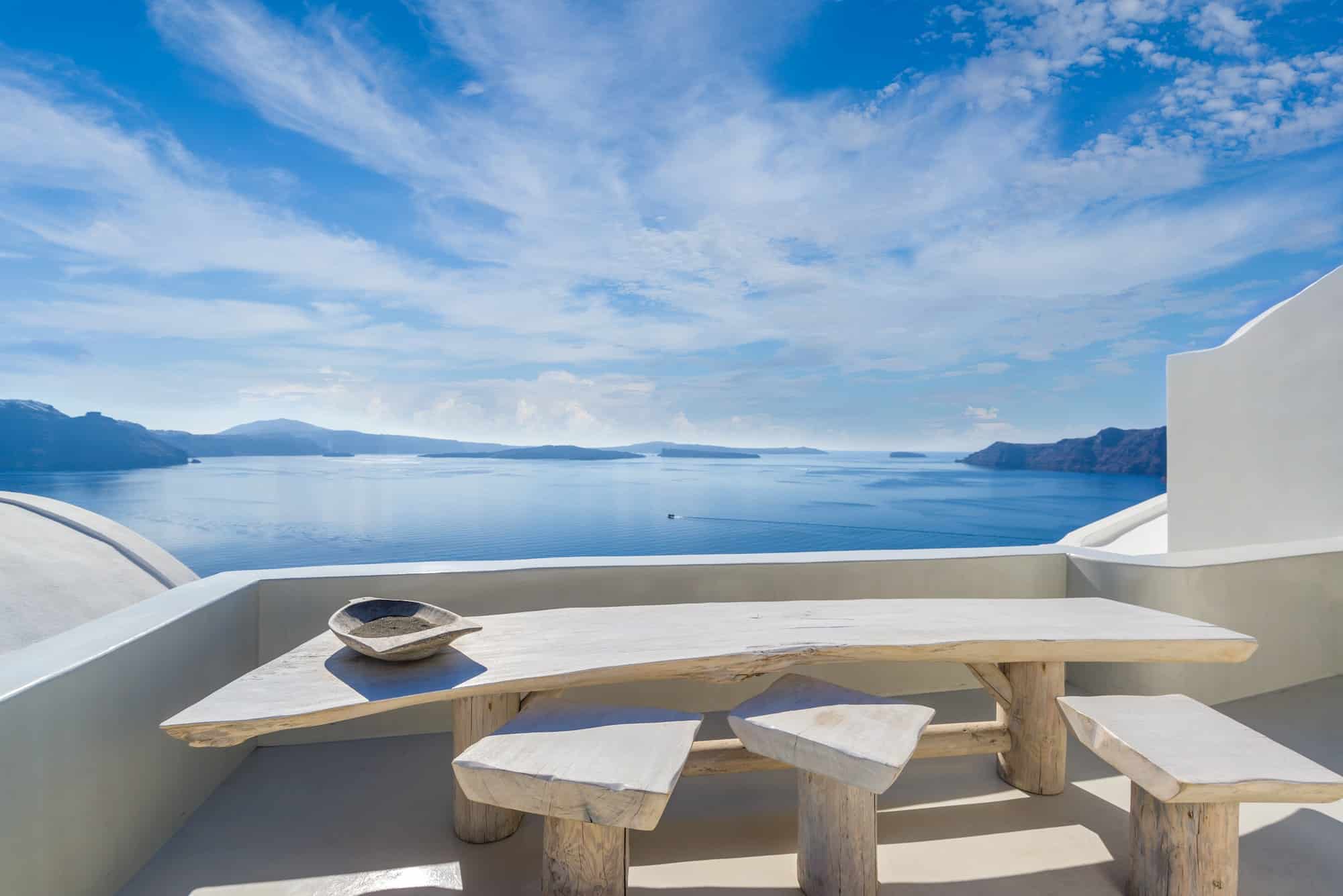 View on Oia in Santorini
