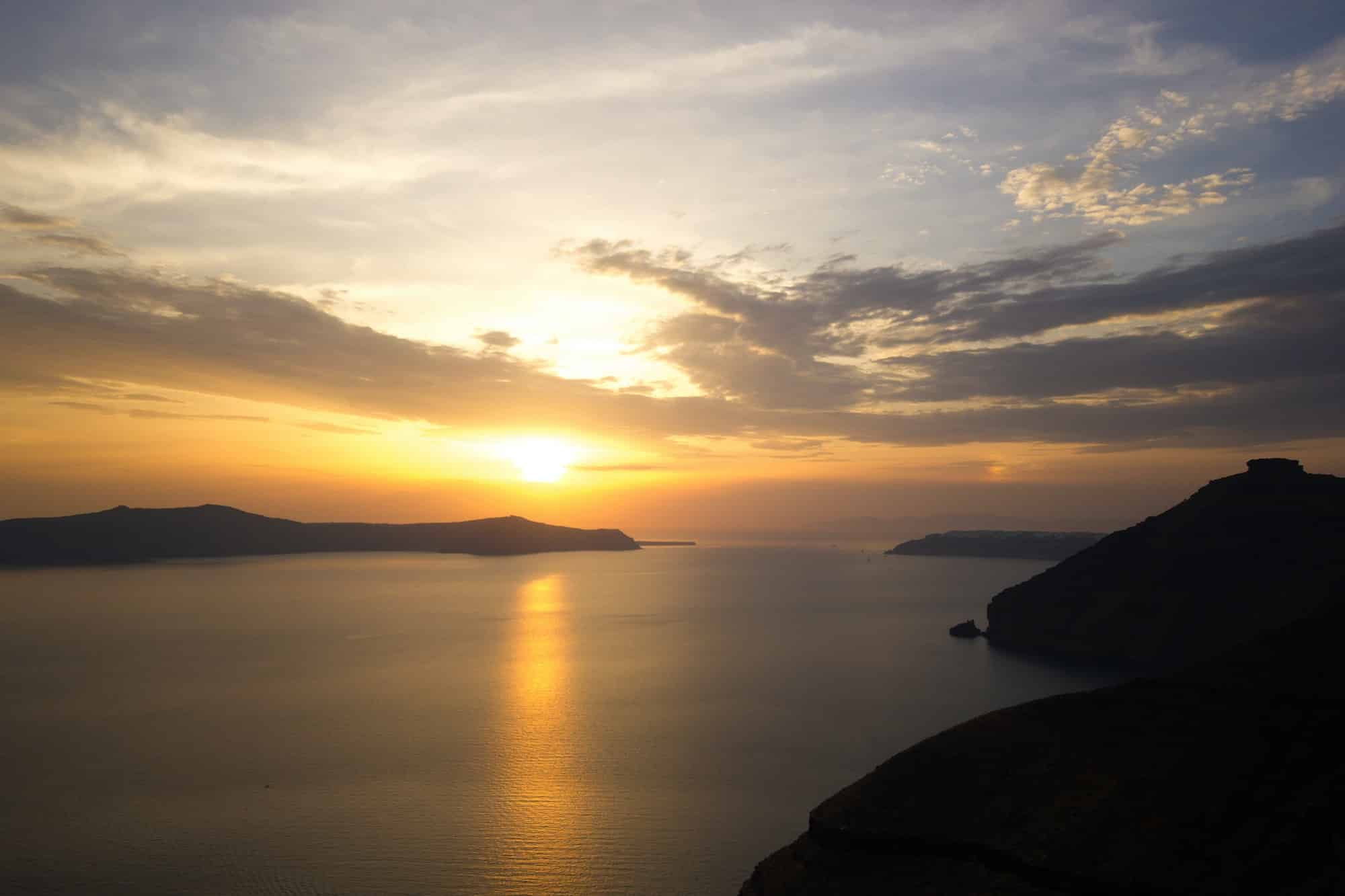 View on Oia in Santorini