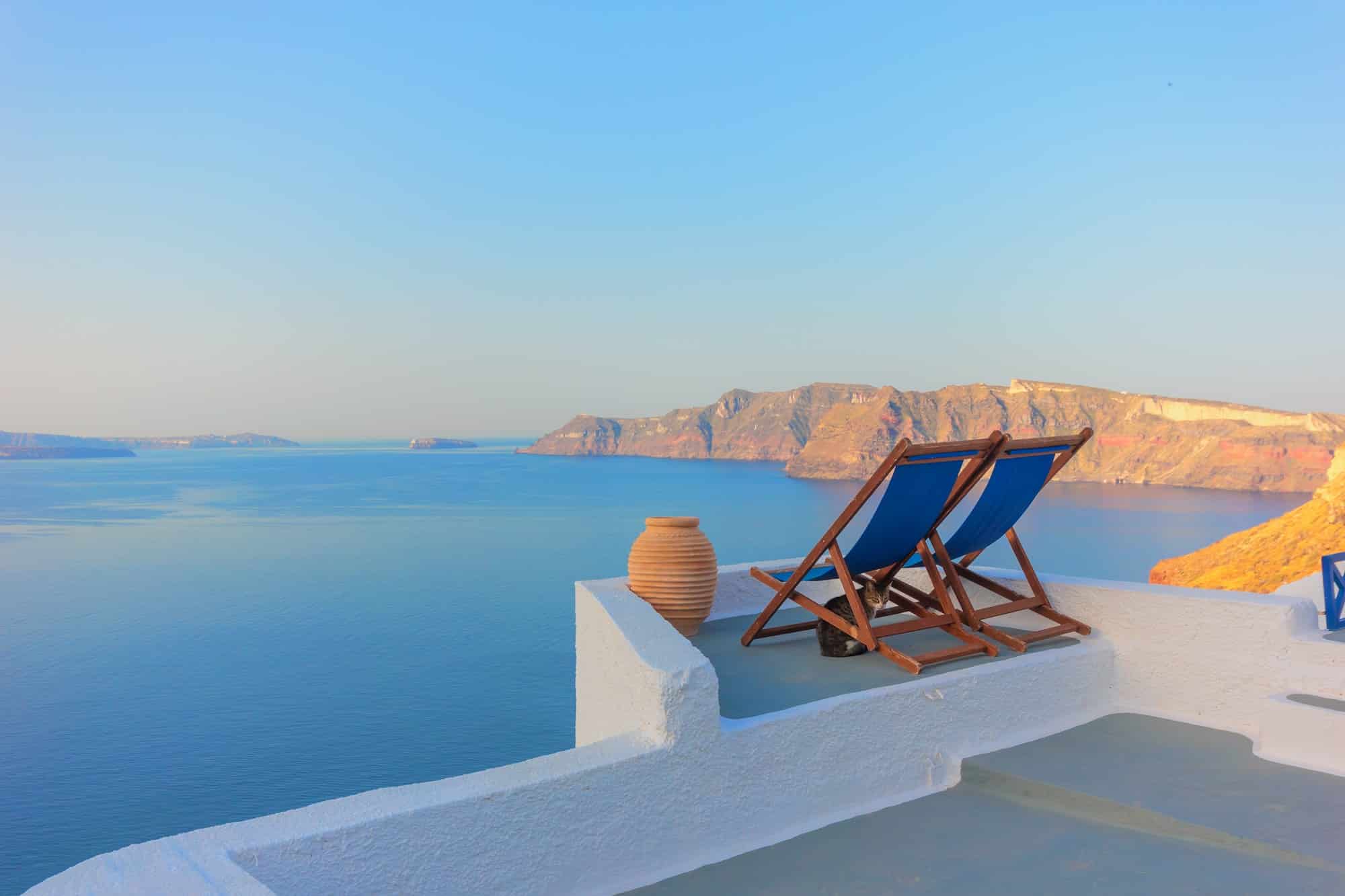View on Oia in Santorini